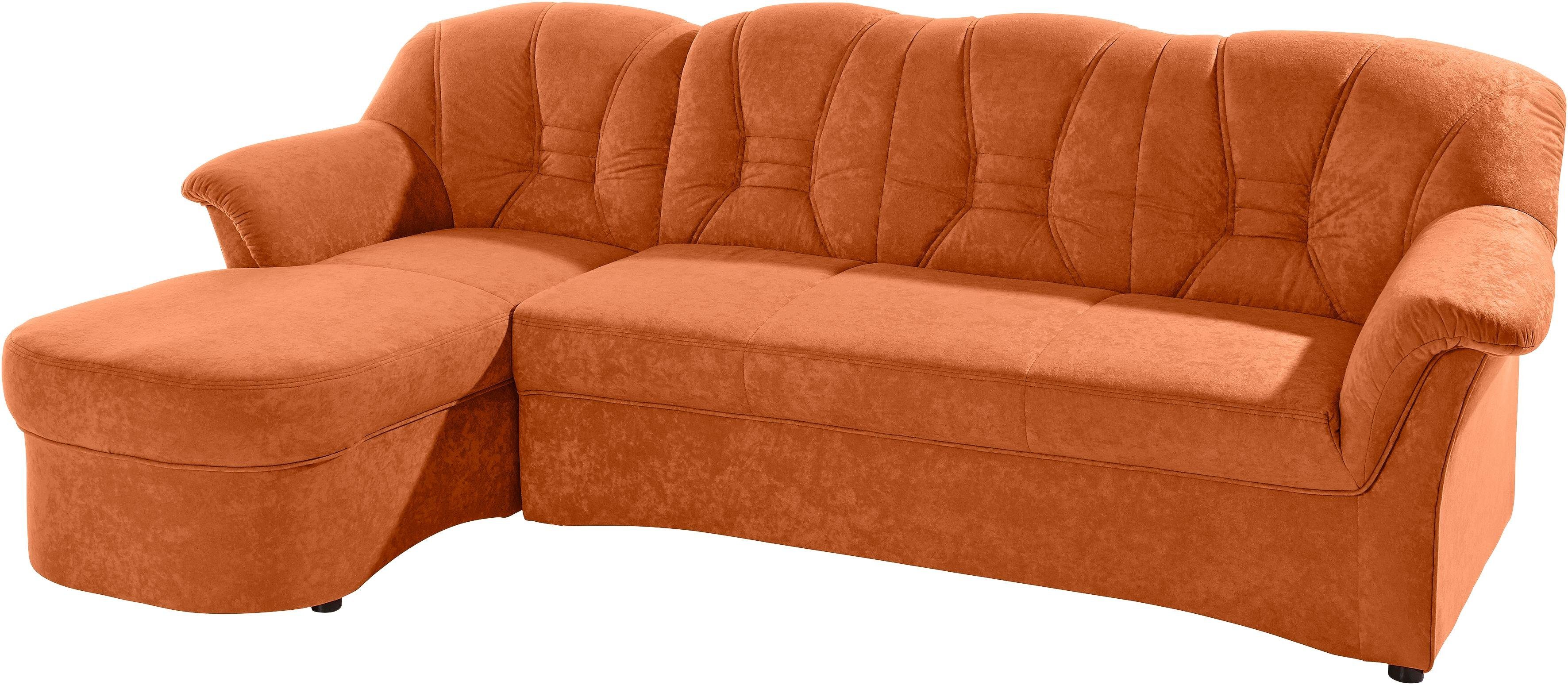 DOMO collection Hoekbank Elva, tijdloze vormtaal, elegante rugstiksels, L-vorm