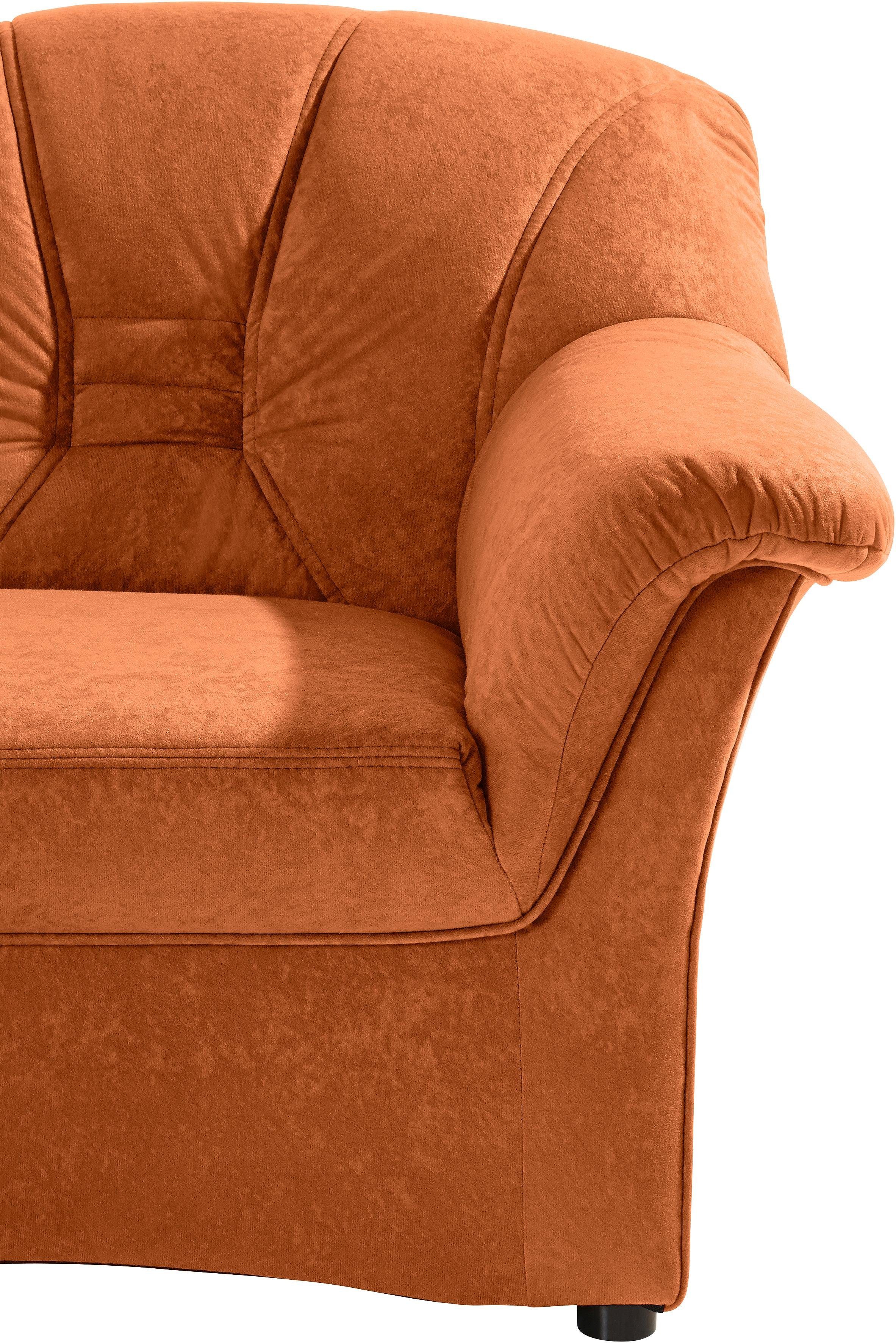 DOMO collection Hoekbank Elva, tijdloze vormtaal, elegante rugstiksels, L-vorm
