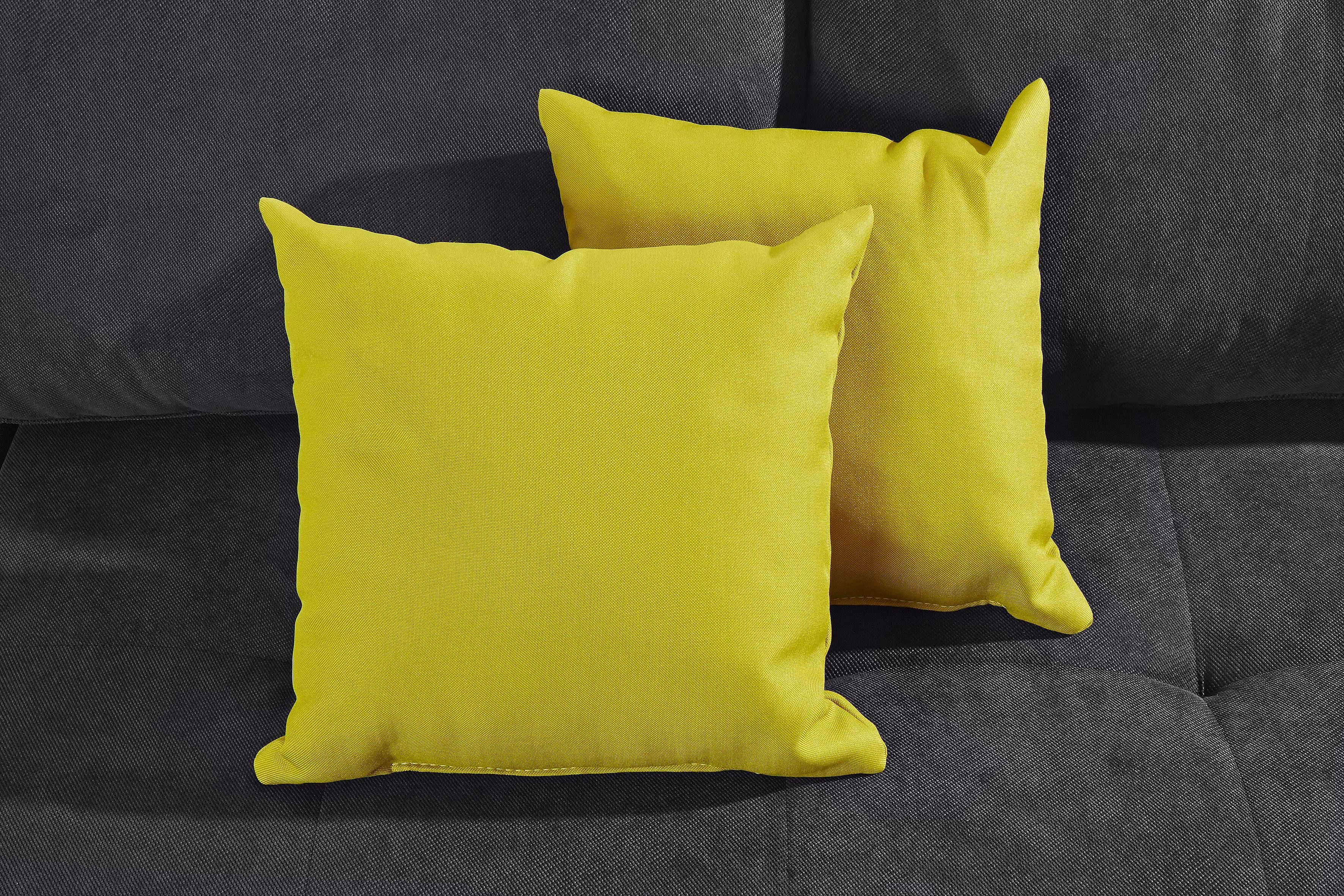 COLLECTION AB Zithoek XL-Josy U-vorm, breedte 313 cm, platweefsel, structuur, kunstleer