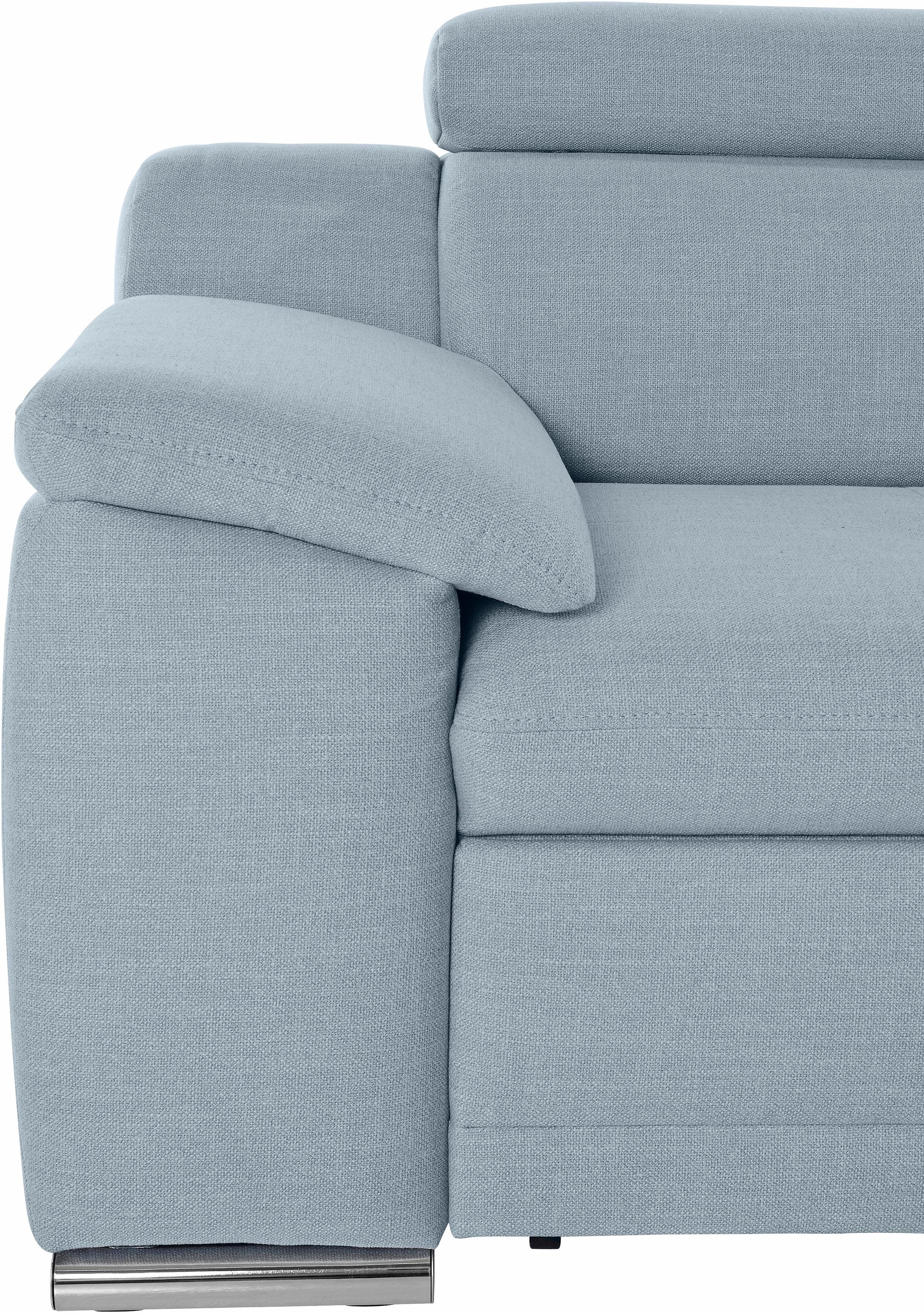 sit&more Hoekbank Top Andiamo L-vorm naar keuze met slaapfunctie, met verstelbare hoofdsteun
