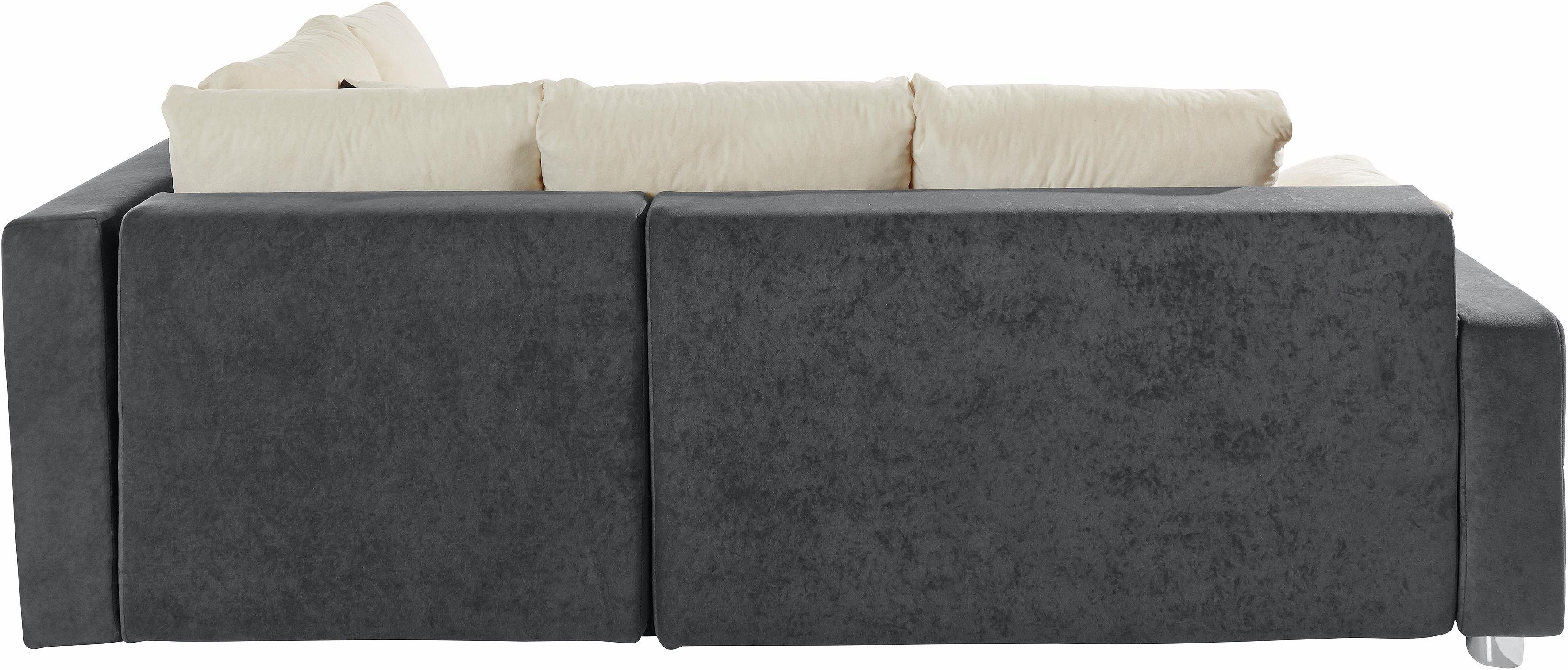 COLLECTION AB Hoekbank Parma L-vorm met slaapfunctie en binnenvering