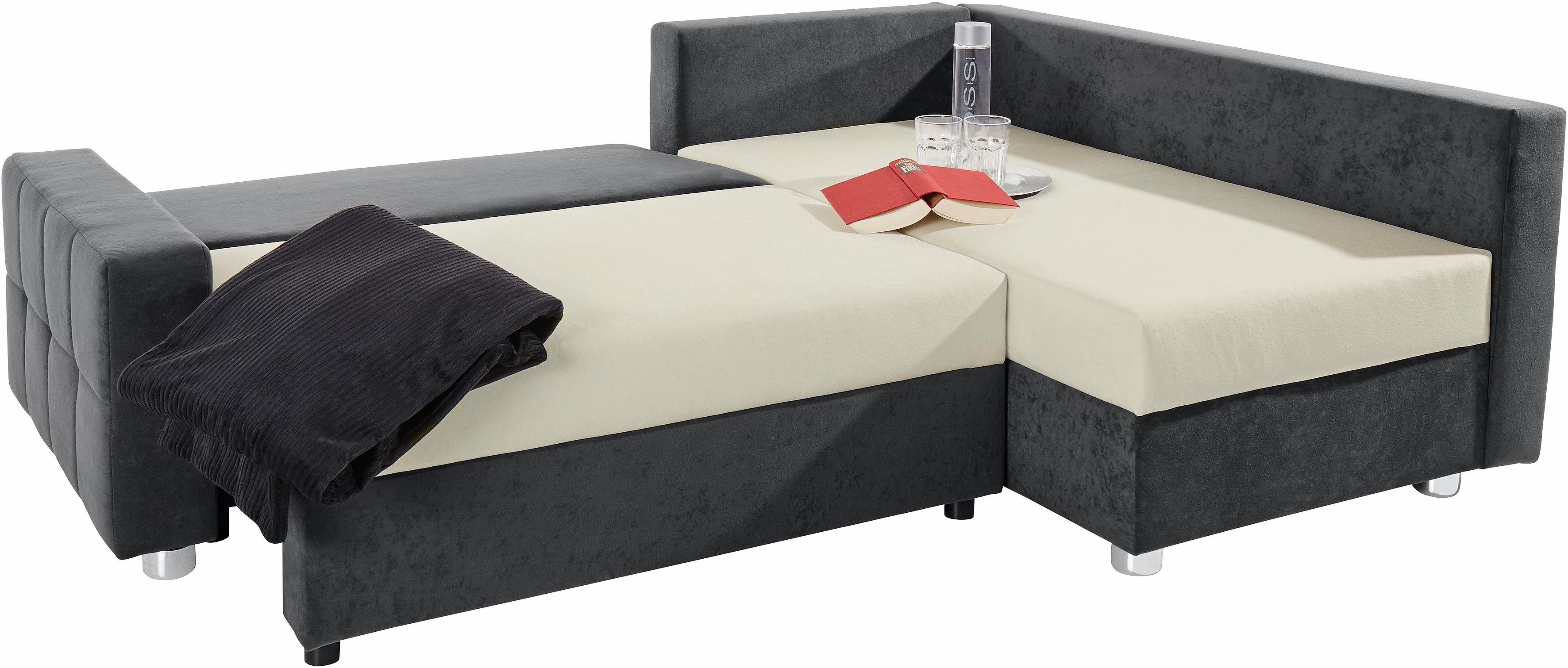 COLLECTION AB Hoekbank Parma L-vorm met slaapfunctie en binnenvering