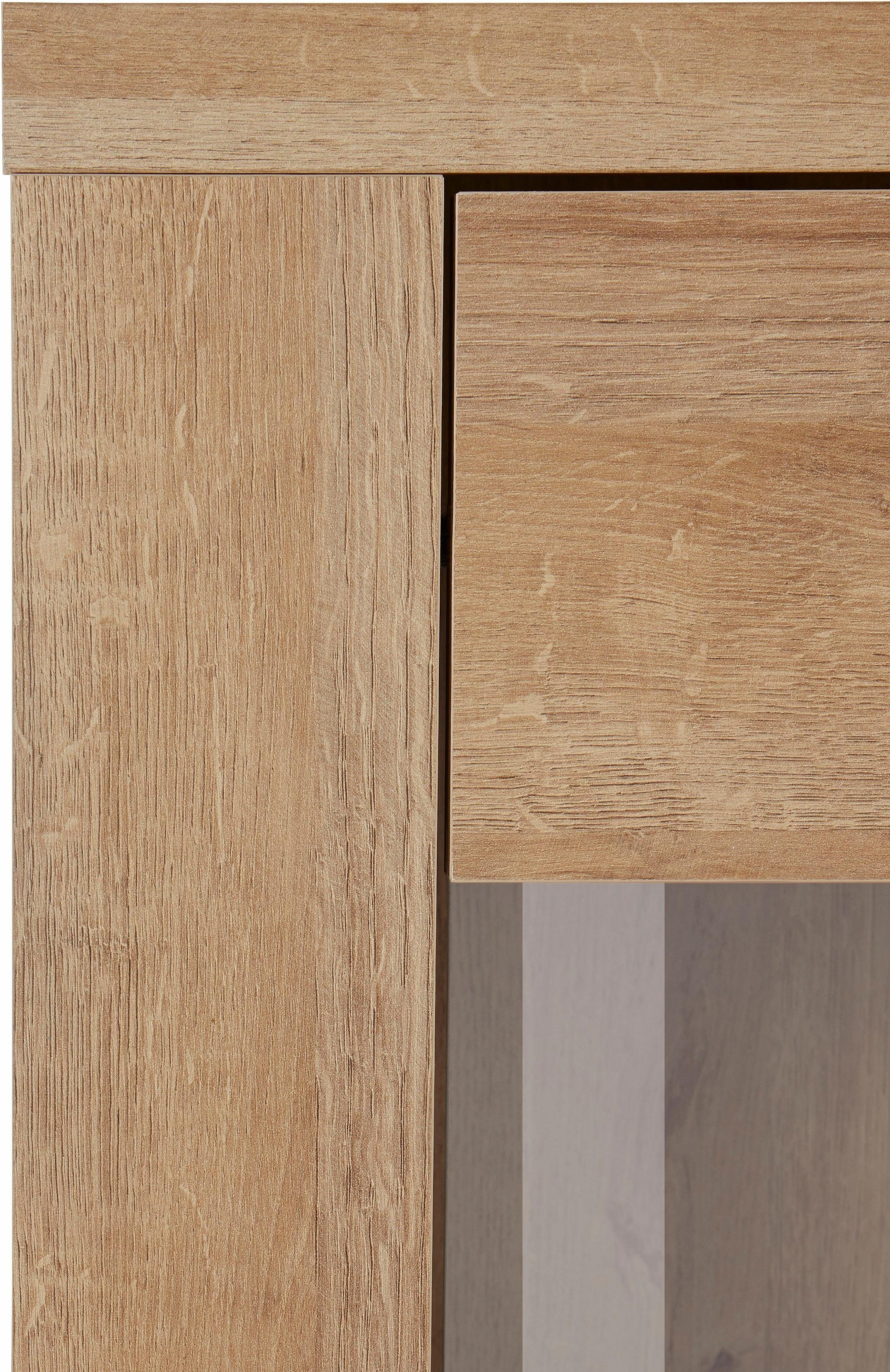 Home affaire Highboard Larona, tijdloze hoge commode met 2 deuren, deurkast, hoogte 129,5 cm,