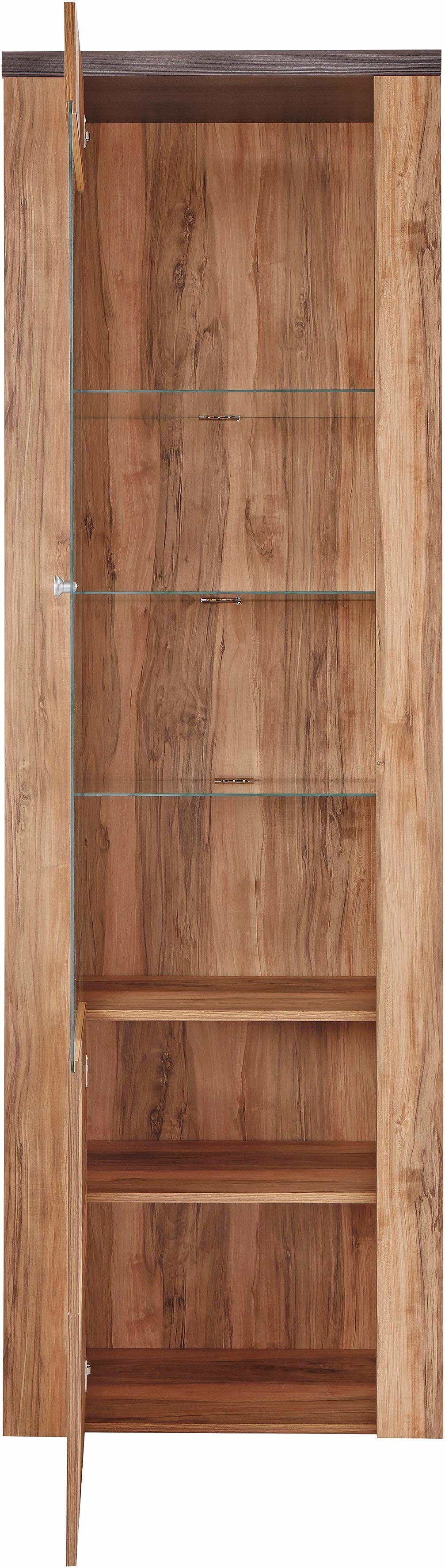 Home affaire Vitrinekast Larona, tijdloze glazen vitrine, hoge kast hoogte 205,6 cm