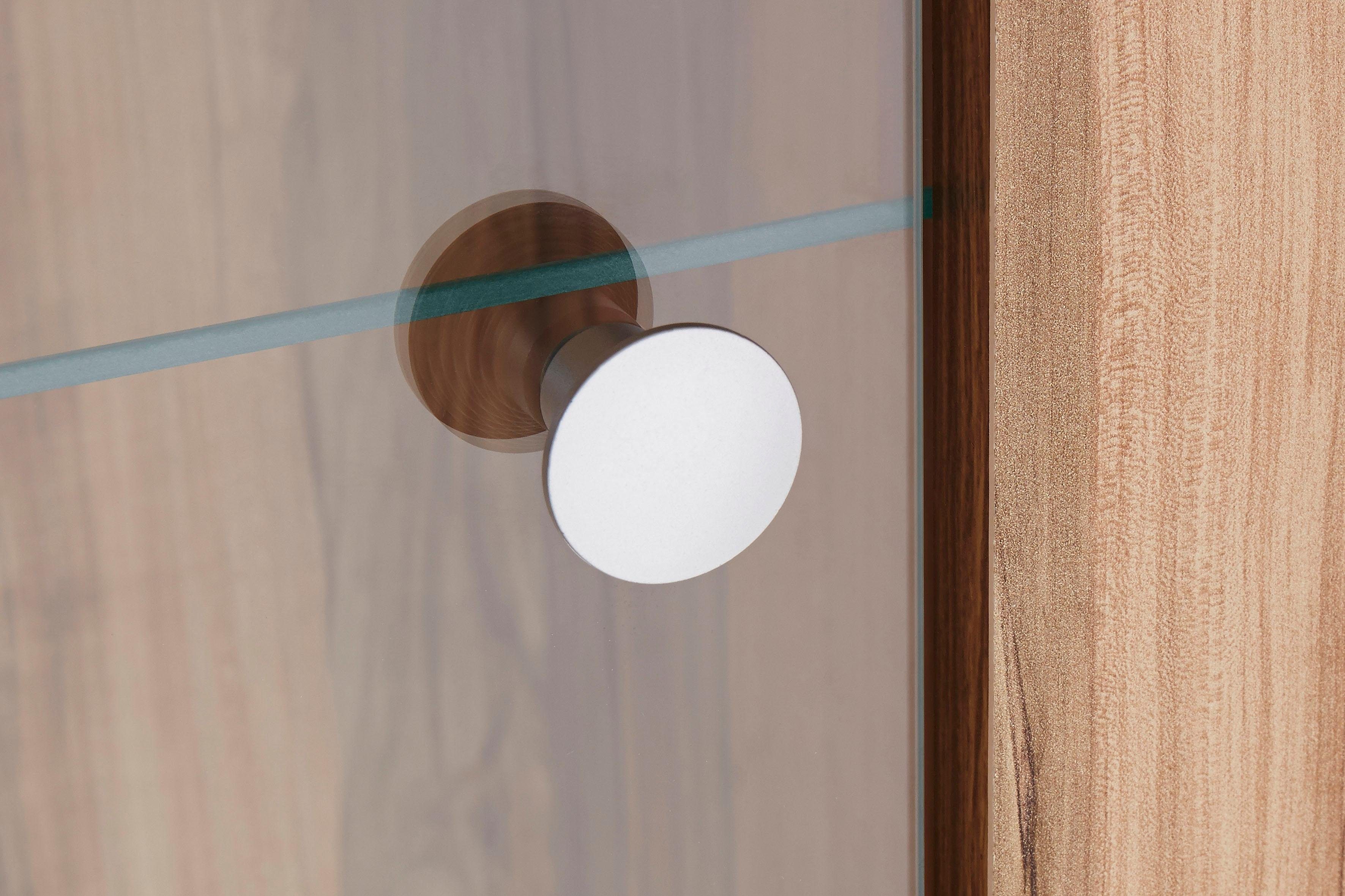 Home affaire Vitrinekast Larona, tijdloze glazen vitrine, hoge kast hoogte 205,6 cm