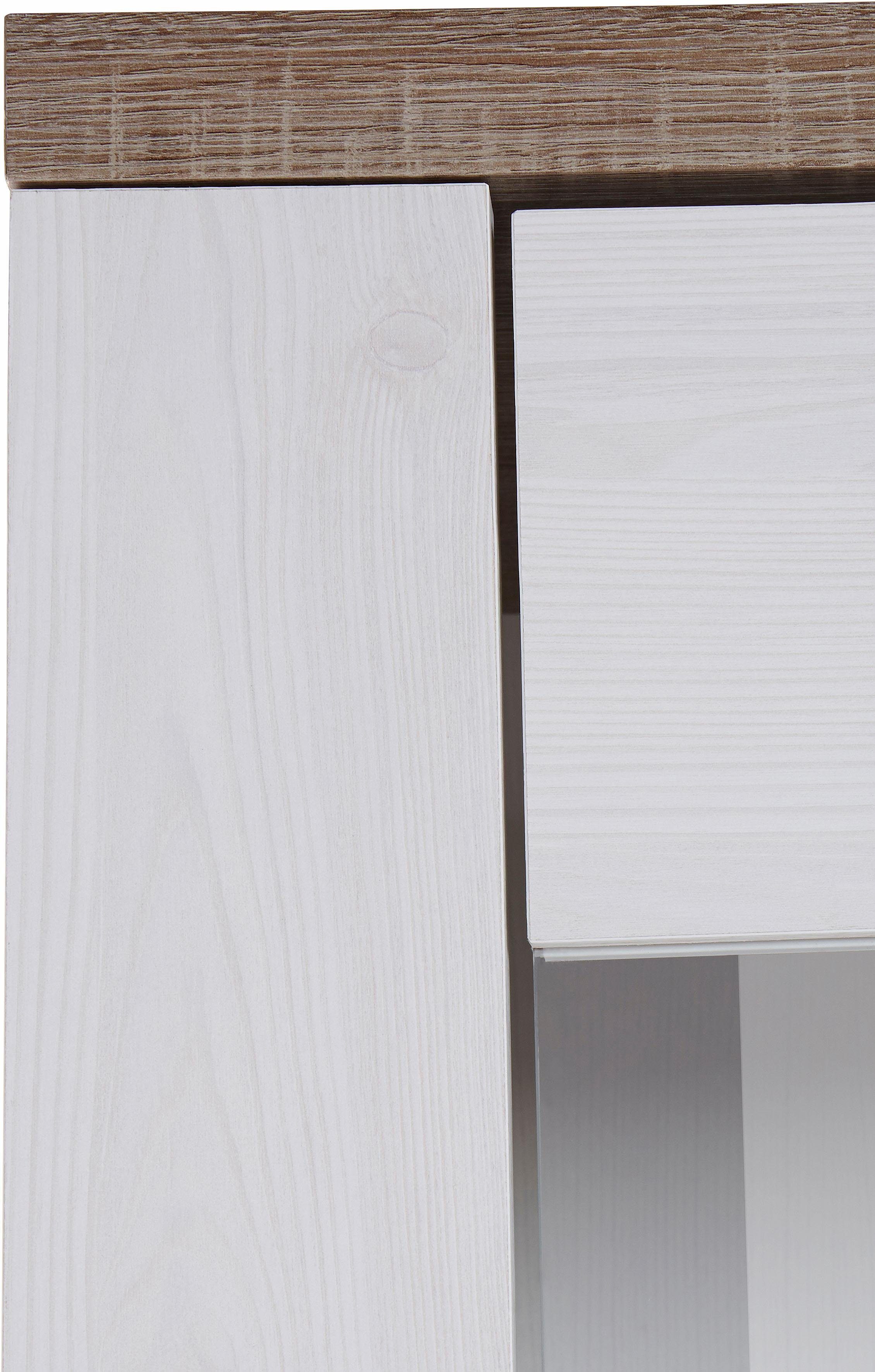 Home affaire Vitrinekast Larona, tijdloze glazen vitrine, hoge kast hoogte 205,6 cm