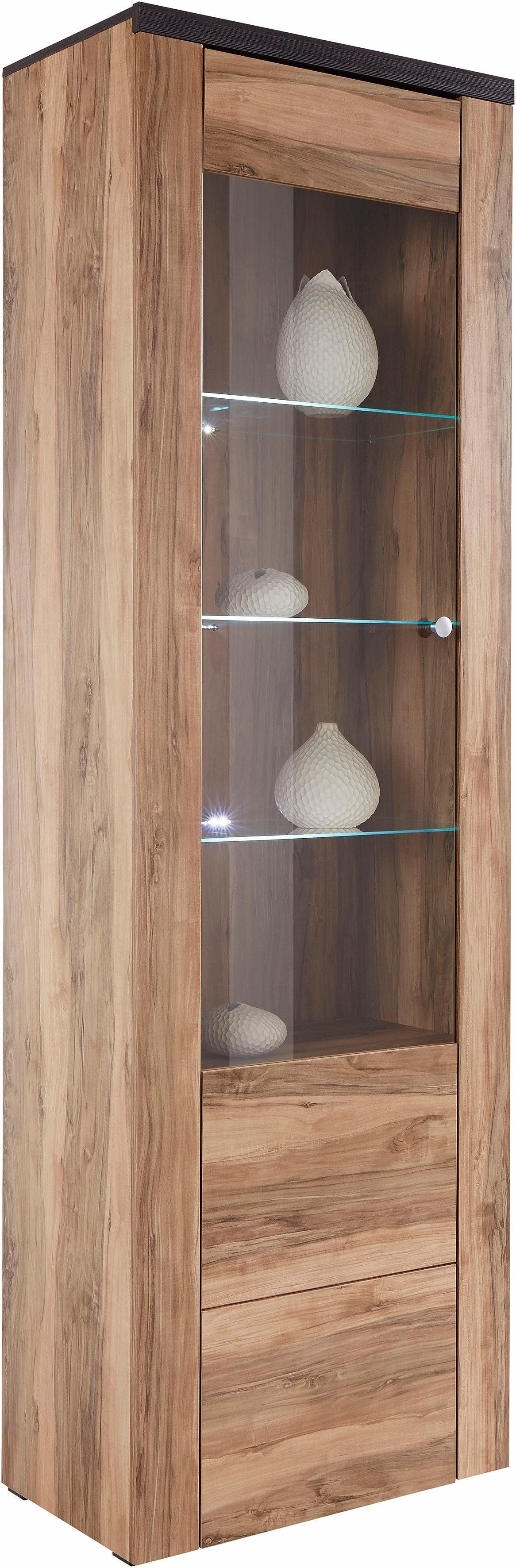 Home affaire Vitrinekast Larona, tijdloze glazen vitrine, hoge kast hoogte 205,6 cm