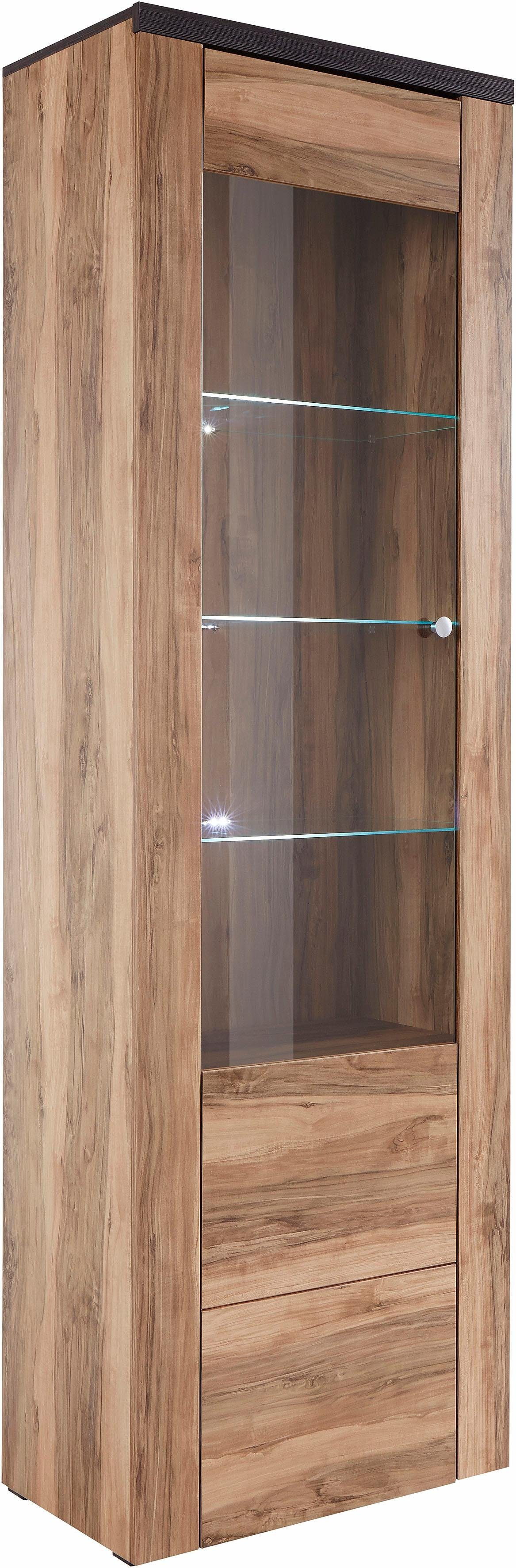 Home affaire Vitrinekast Larona, tijdloze glazen vitrine, hoge kast hoogte 205,6 cm
