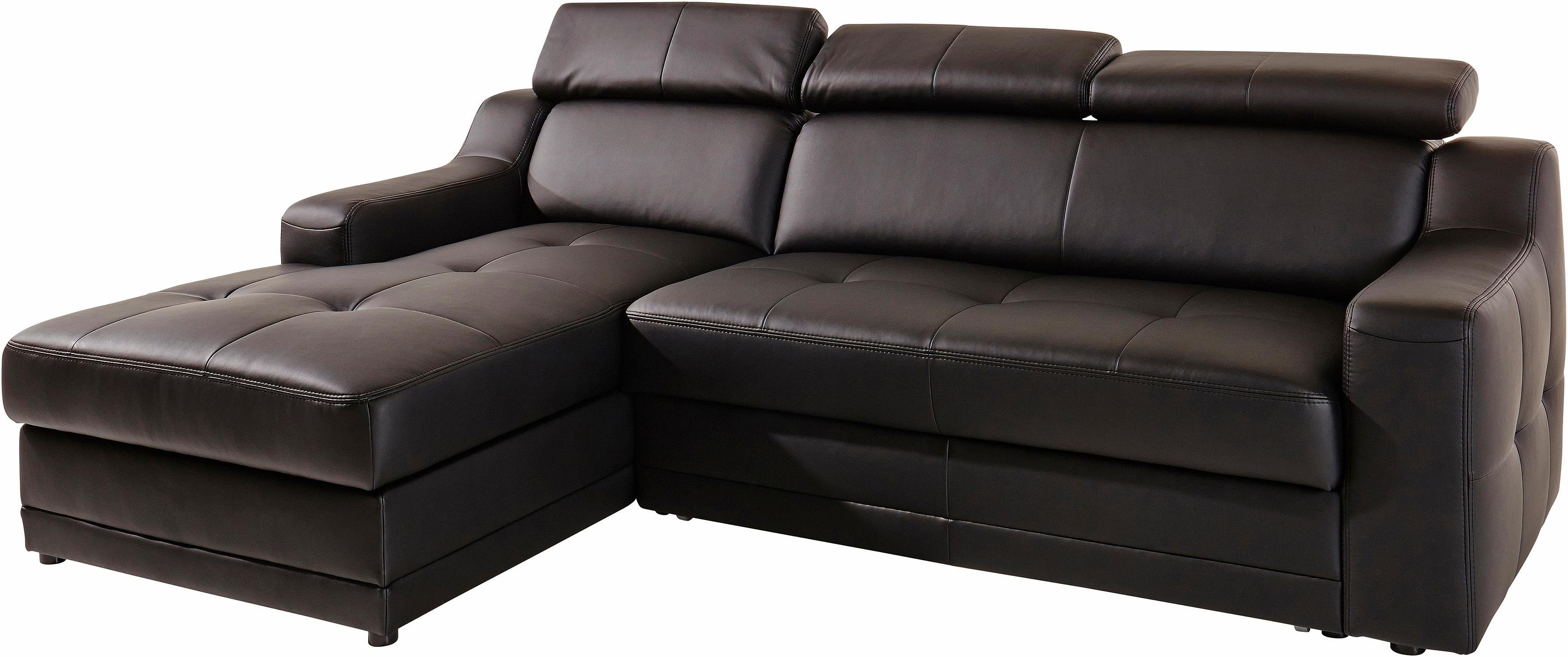 exxpo - sofa fashion Hoekbank Lotos, comfortabel en functioneel, L-vorm met verstelbare hoofdsteun resp. rugleuning, naar keuze met slaapfunctie
