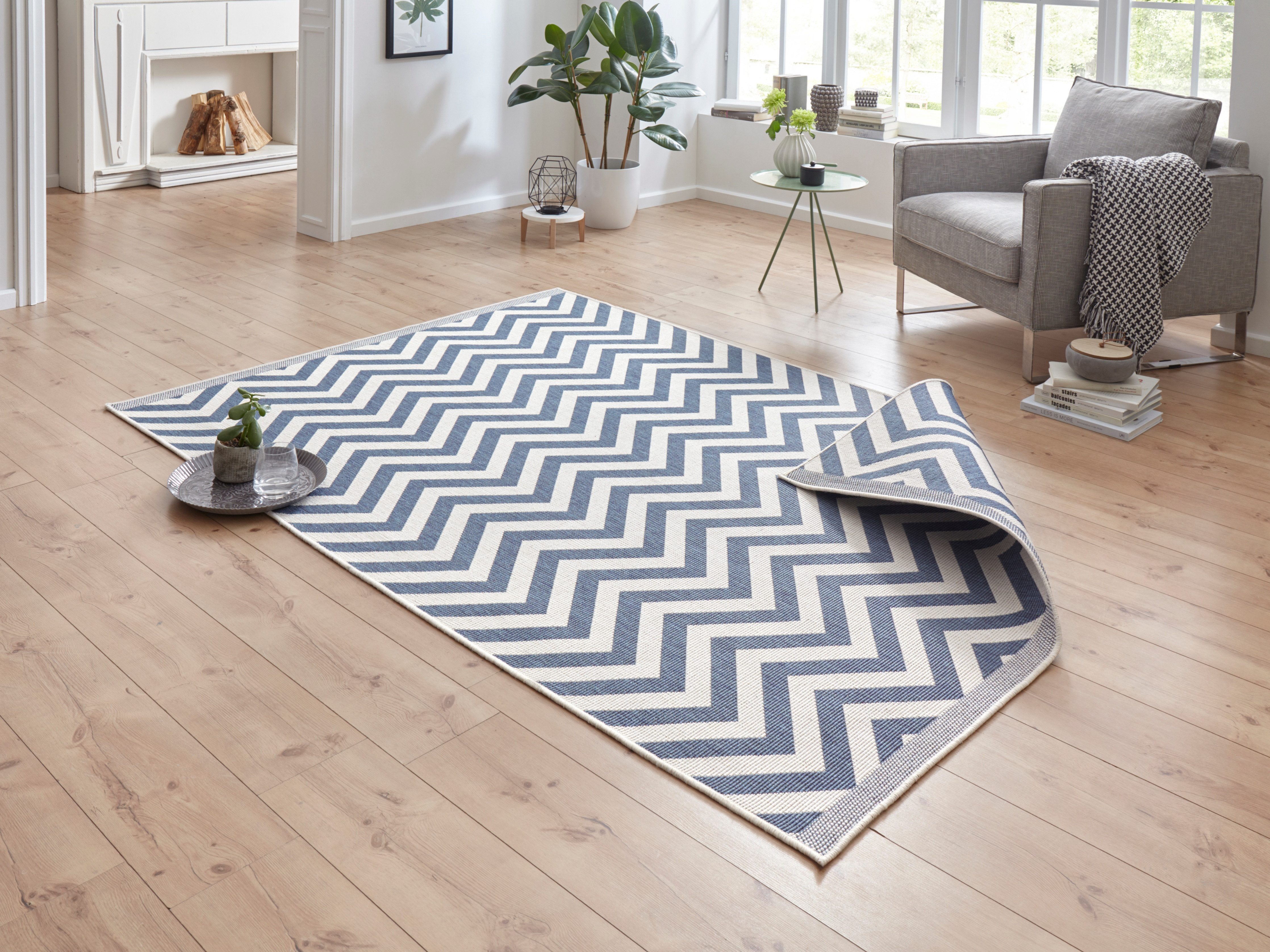 NORTHRUGS Vloerkleed Palma tweezijdig te gebruiken kleed Binnen- en buitengebruik, weerbestendig, balkon, loper, woonkamer, waterbestendig moderne