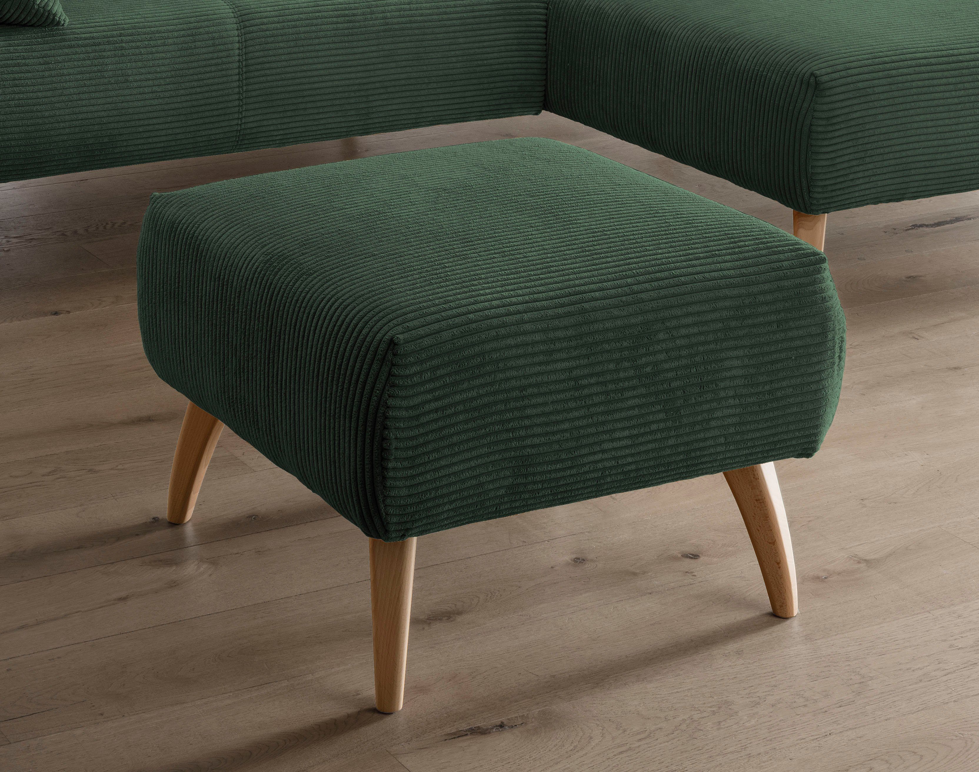 INOSIGN Hocker Colori Kleur houten poten naar keuze, verschillende stoffen, hoogwaardige stof