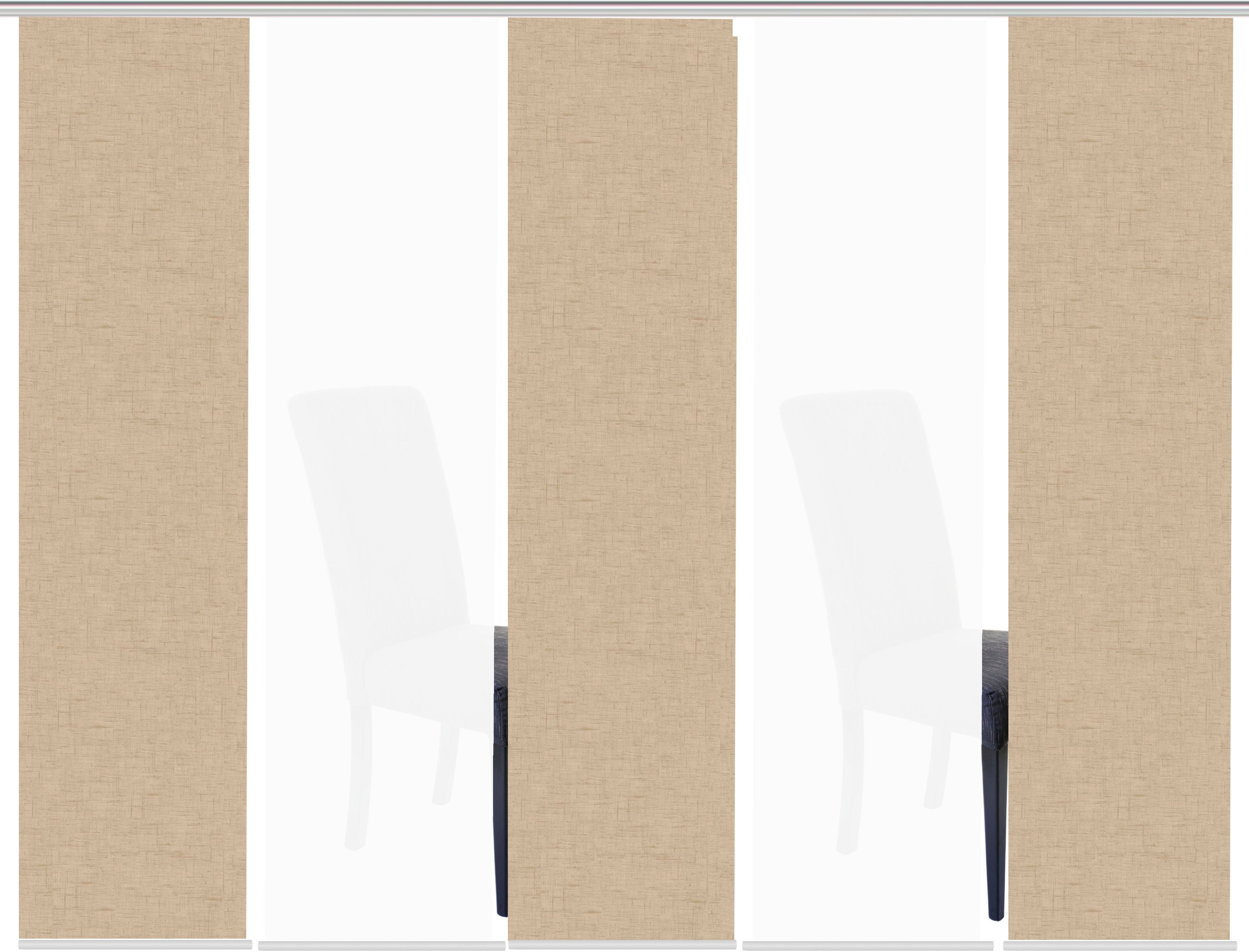 HOME WOHNIDEEN Paneelgordijn PIVE set van 5 Paneelgordijn Digidruk 5-delige set PIVE (5 stuks)