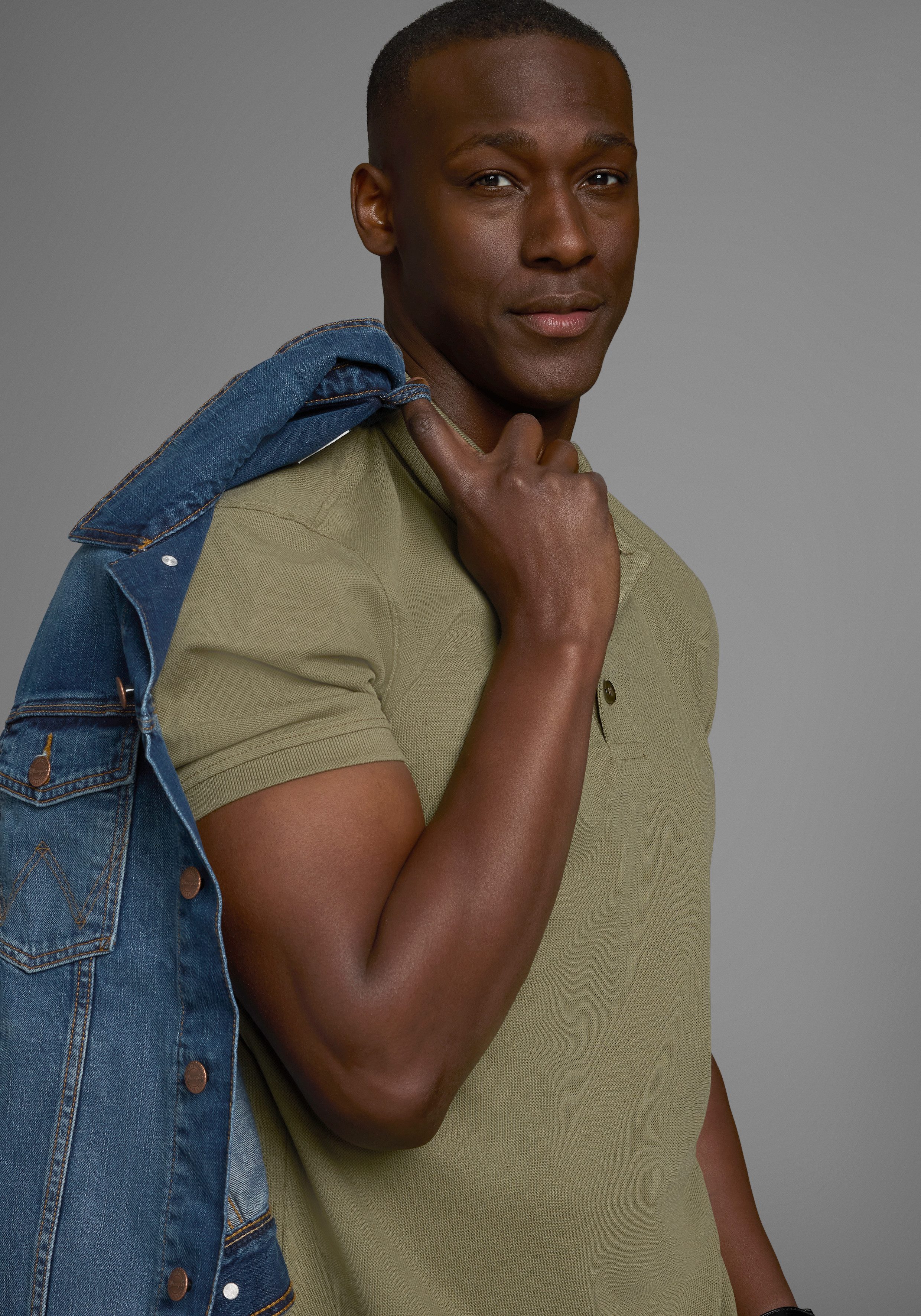 Man's World Poloshirt Korte mouwen, losse pasvorm, effen