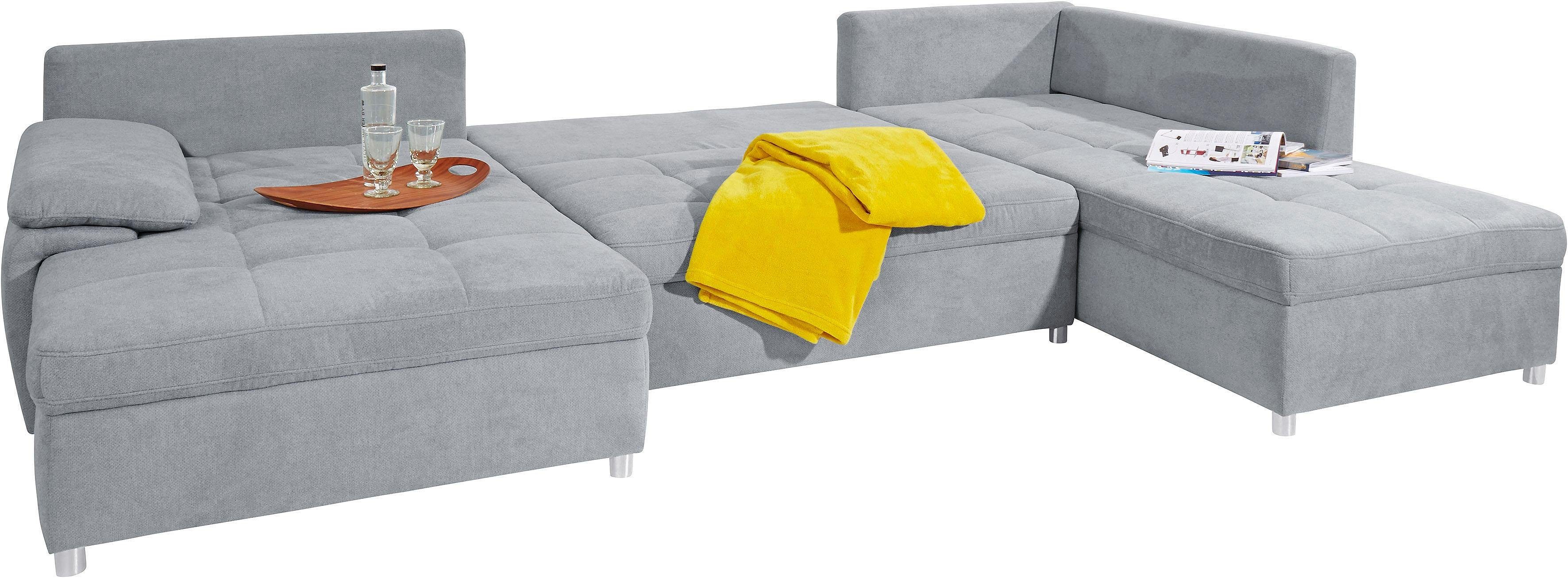 sit&more Zithoek Top Bilbao U-vorm XXL, naar keuze met slaapfunctie en bedkist
