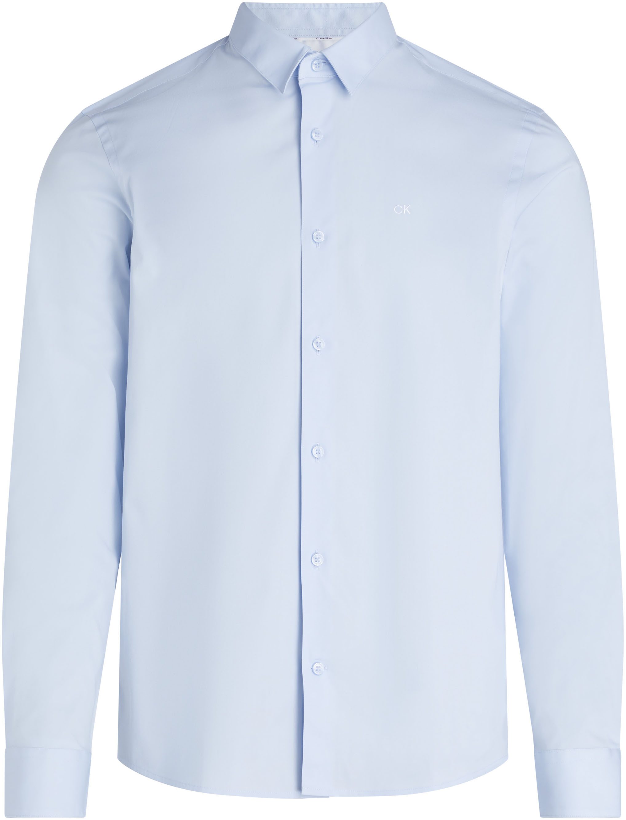 Calvin Klein Businessoverhemd STRETCH POPLIN SLIM SHIRT met calvin klein-logo op de borst