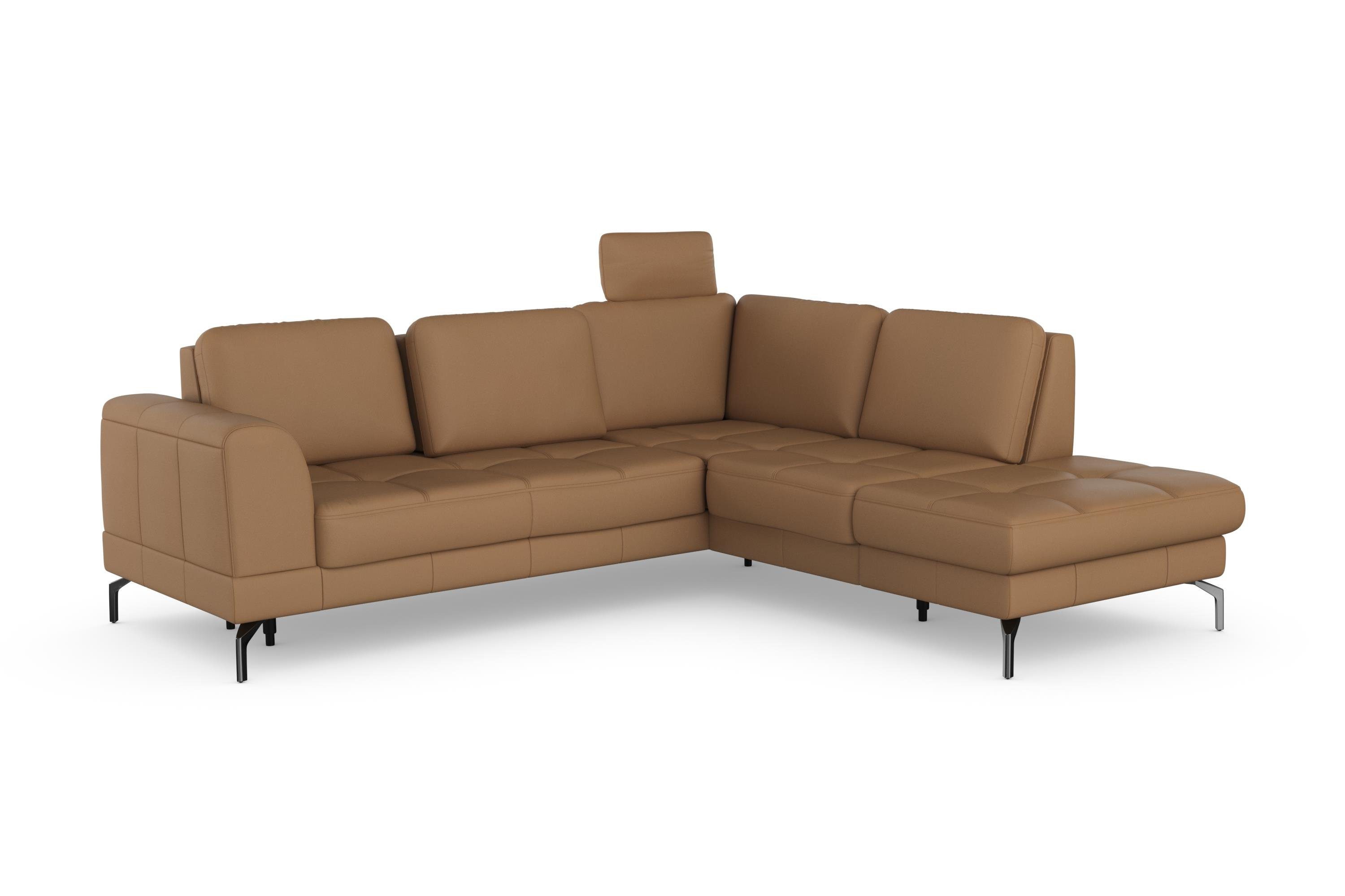 sit&more Hoekbank Bendigo L-vorm inclusief zitdiepteverstelling, bodemvrijheid 15 cm, in 2 pootkleuren