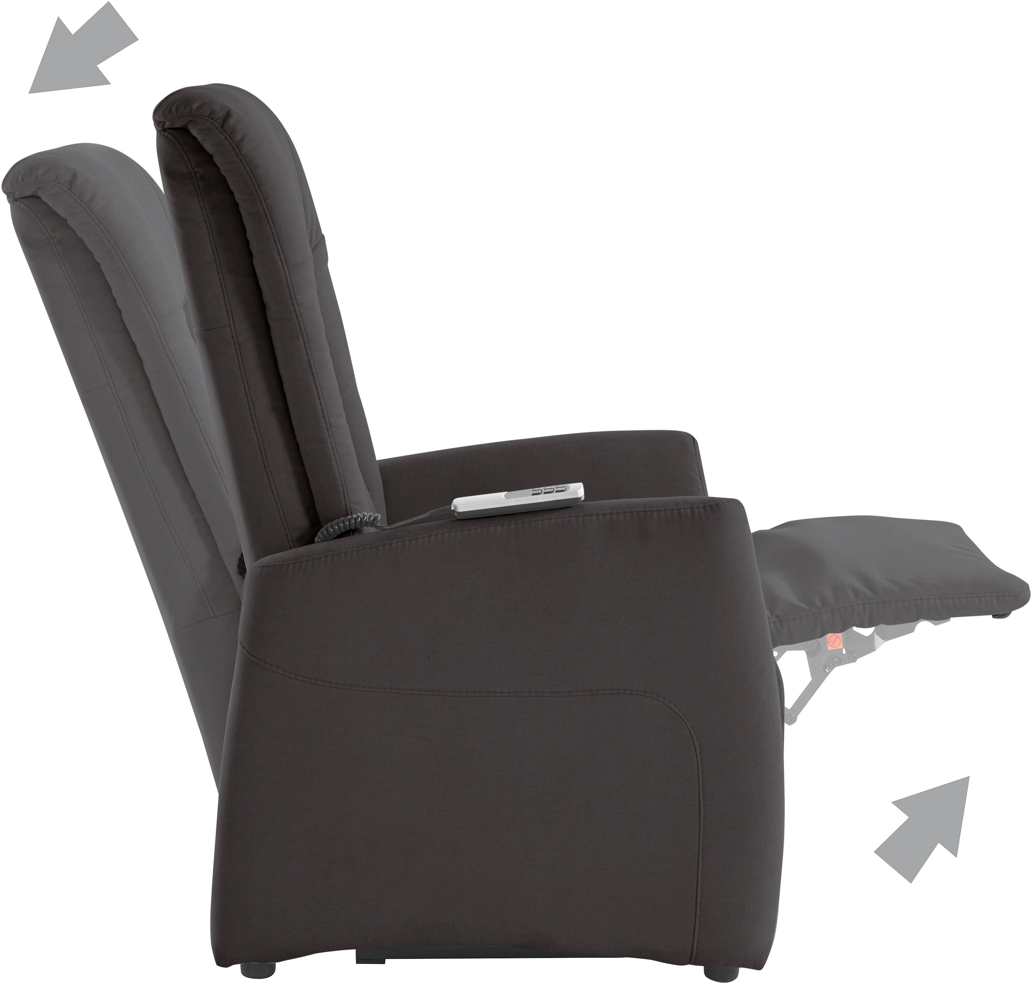 sit&more Relaxfauteuil MELISSA naar keuze elektrisch of handmatig verstelbaar, optioneel opstahulp