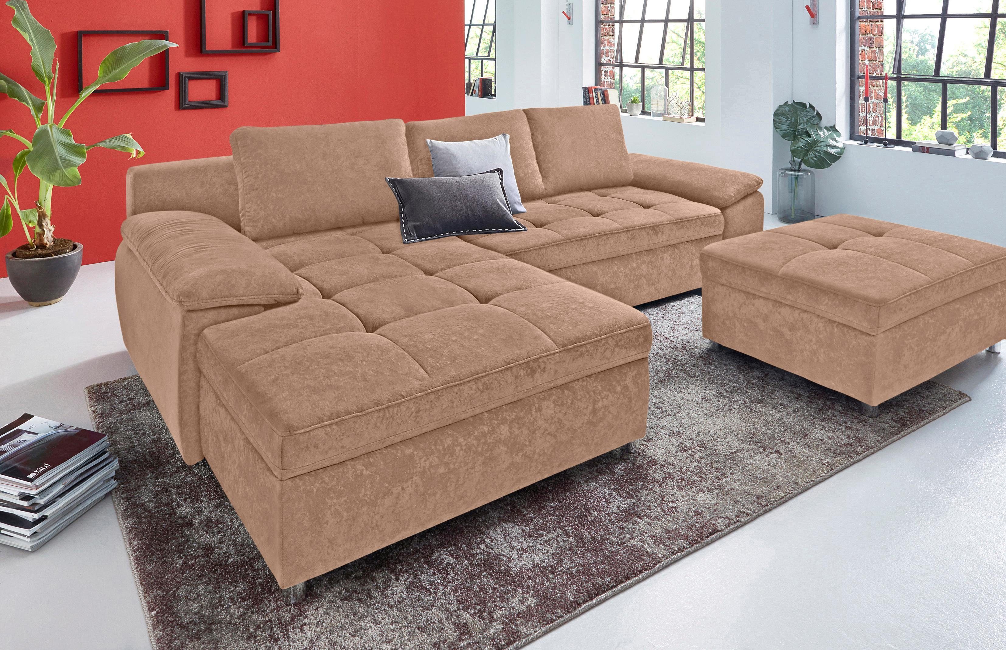 Sit&more Hoekbank Labene L-vorm naar keuze met slaapfunctie en bedkist, ook als xxl-variant