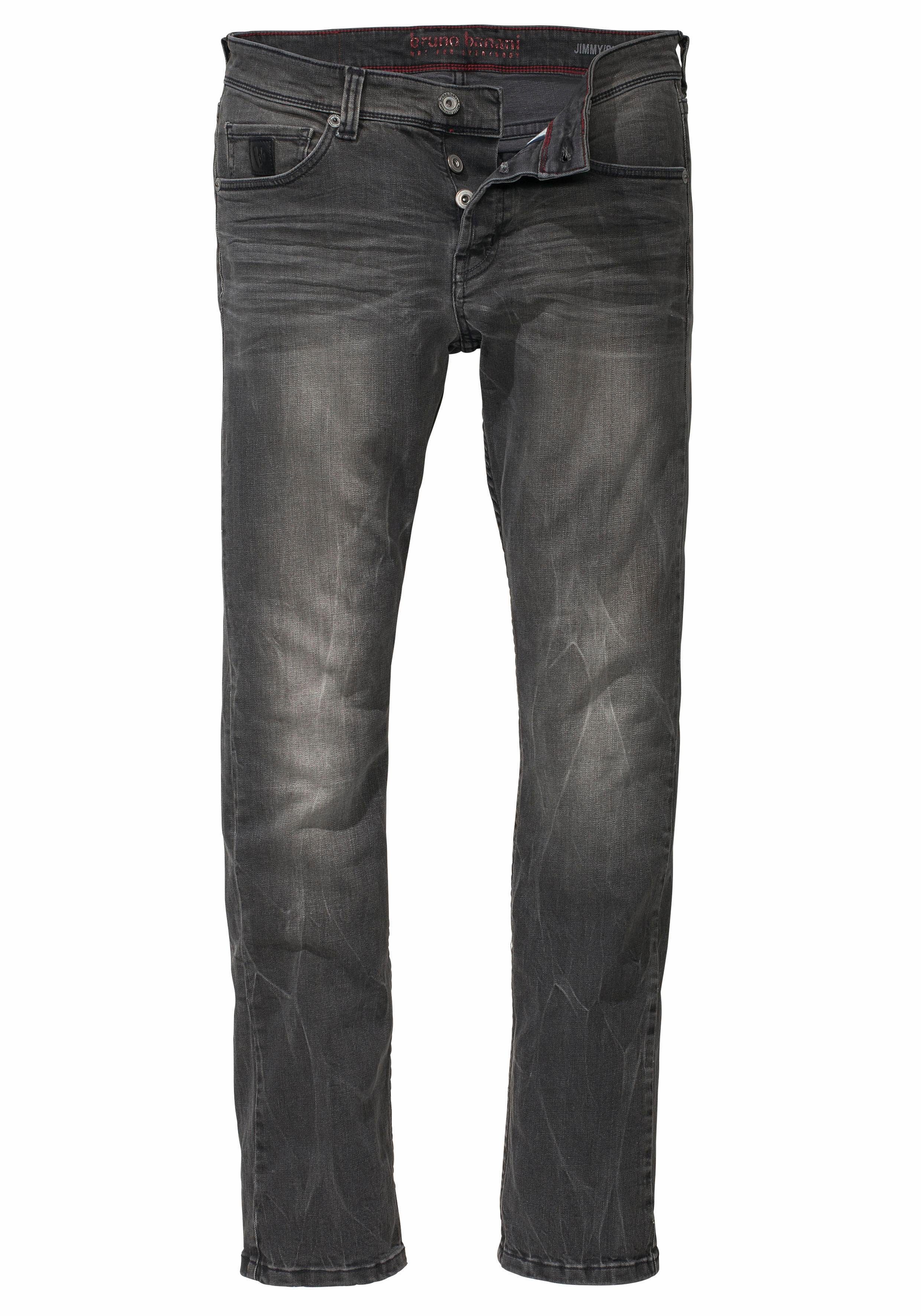 Bruno Banani Slim fit jeans Jimmy (stretch) smalle pijp, lage taillehoogte, met knoopsluiting