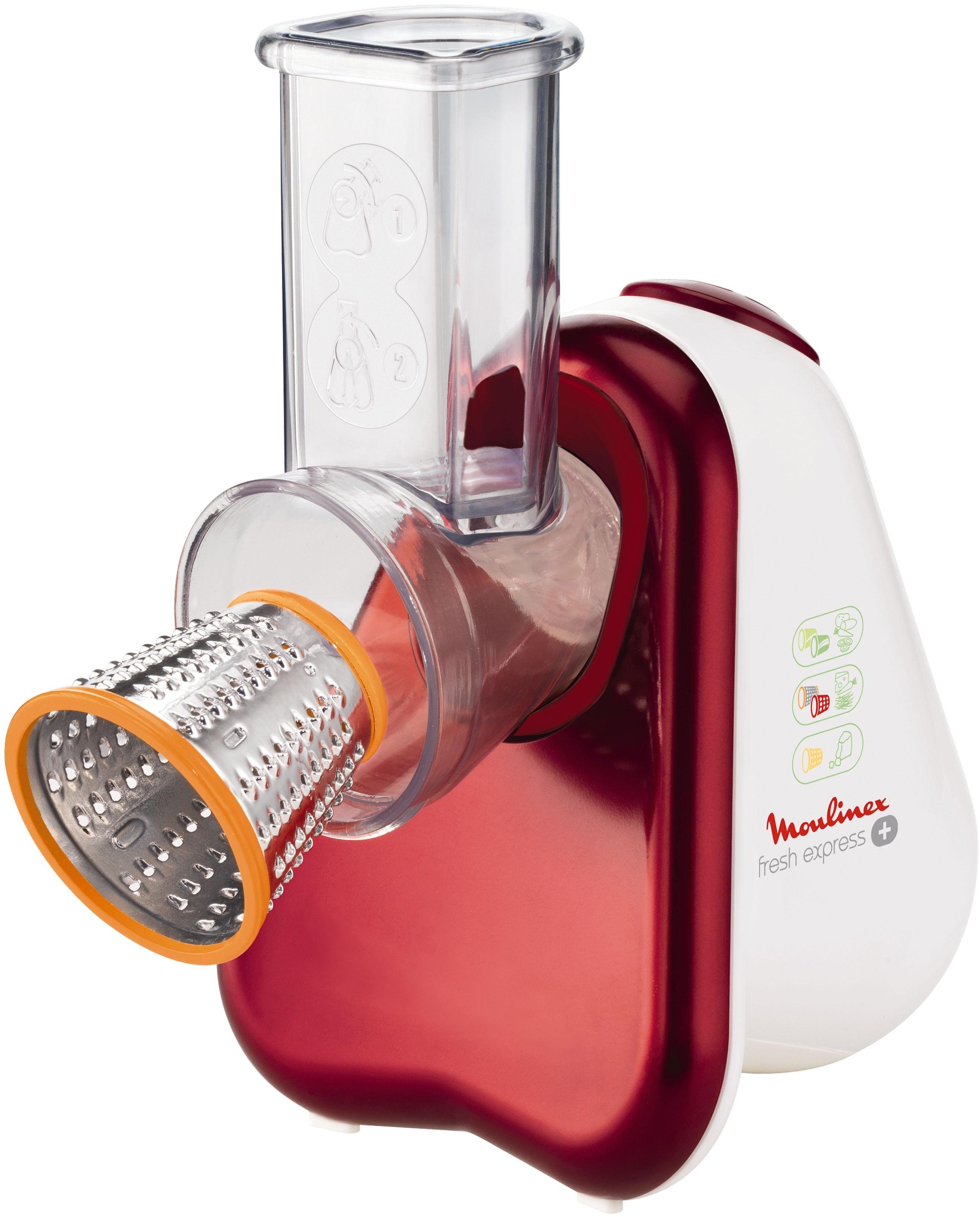 Moulinex Hakmolen DJ756G Fresh Express Plus Groentesnijder, groenterasp, 5 inzetten inclusief raspen