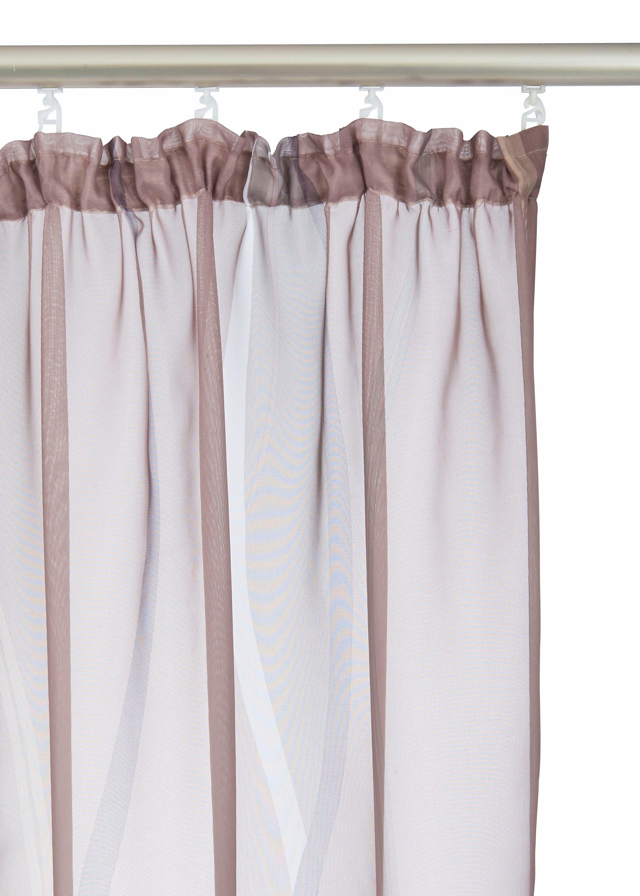 my home Gordijn Dimona set van 2, transparant, voile, polyester (2 stuks)
