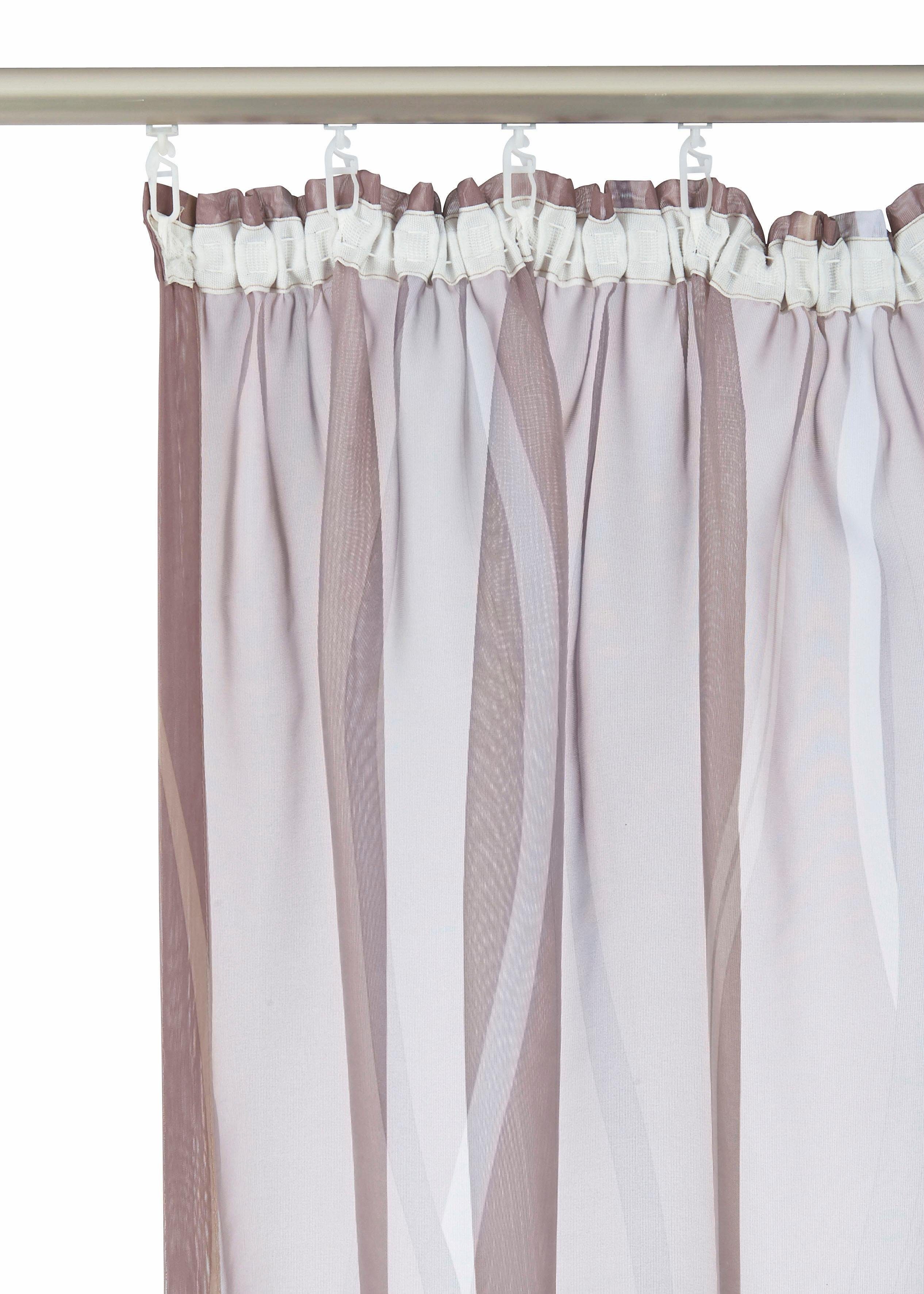 my home Gordijn Dimona set van 2, transparant, voile, polyester (2 stuks)