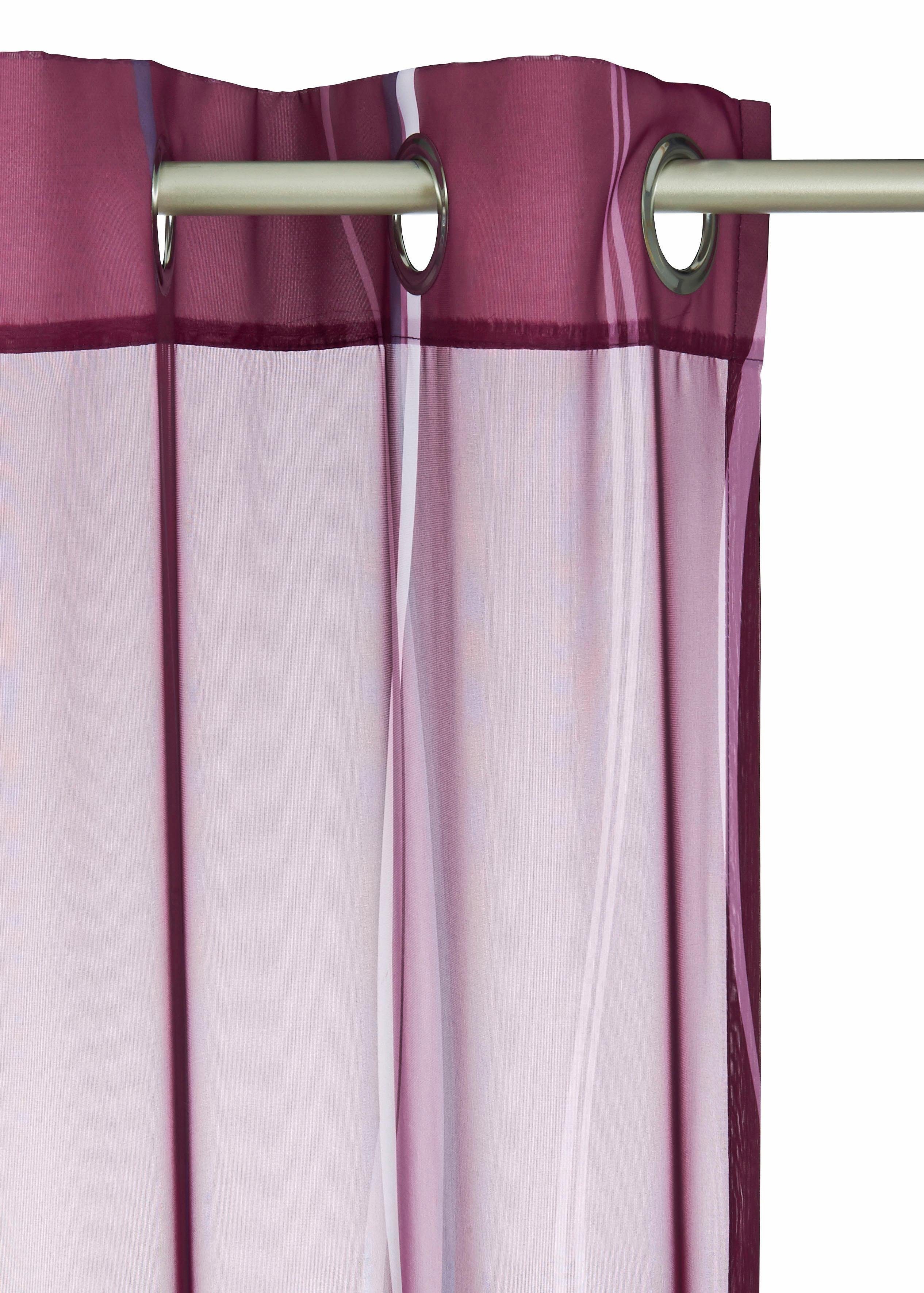 my home Gordijn Dimona set van 2, transparant, voile, polyester (2 stuks)