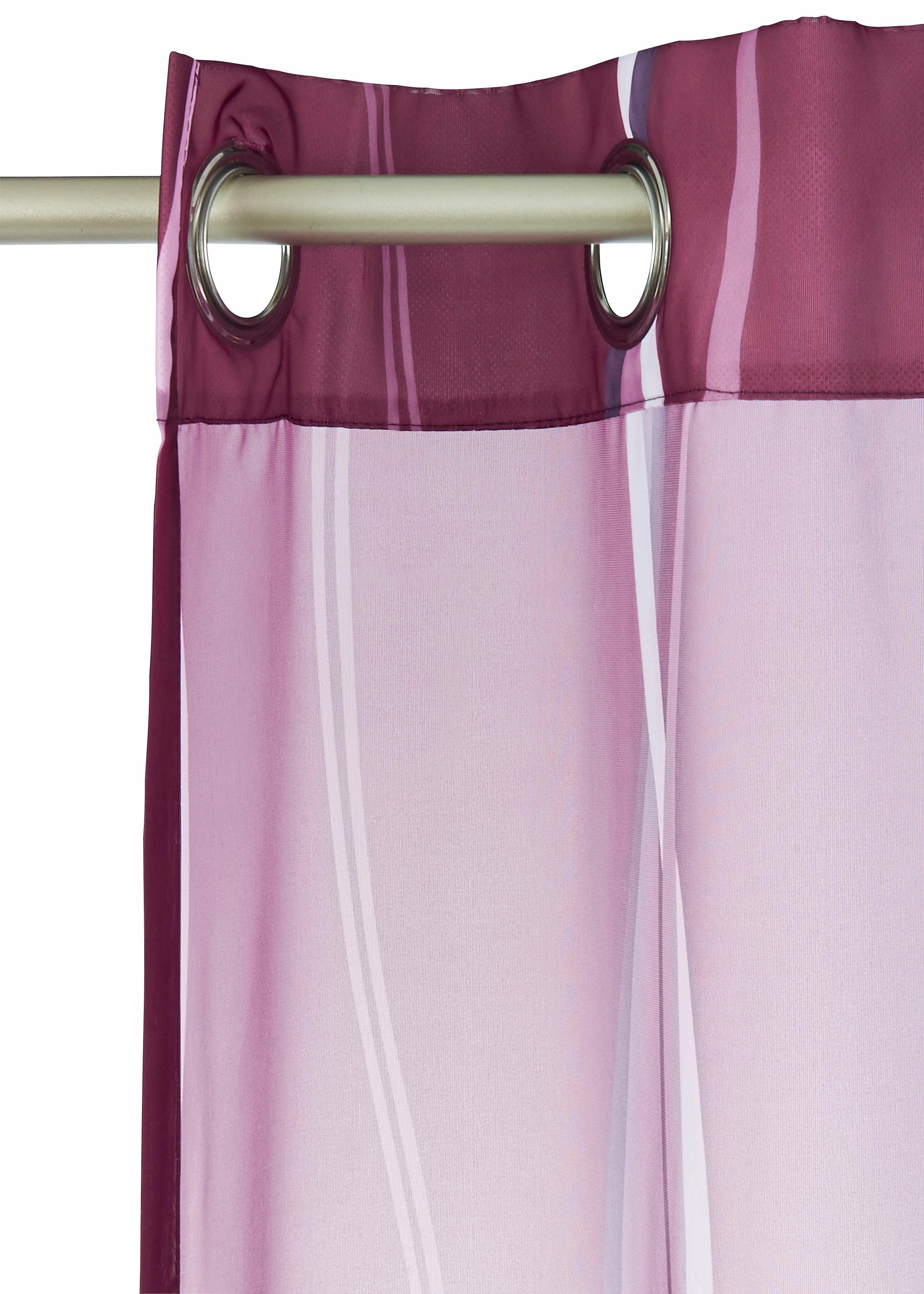 my home Gordijn Dimona set van 2, transparant, voile, polyester (2 stuks)