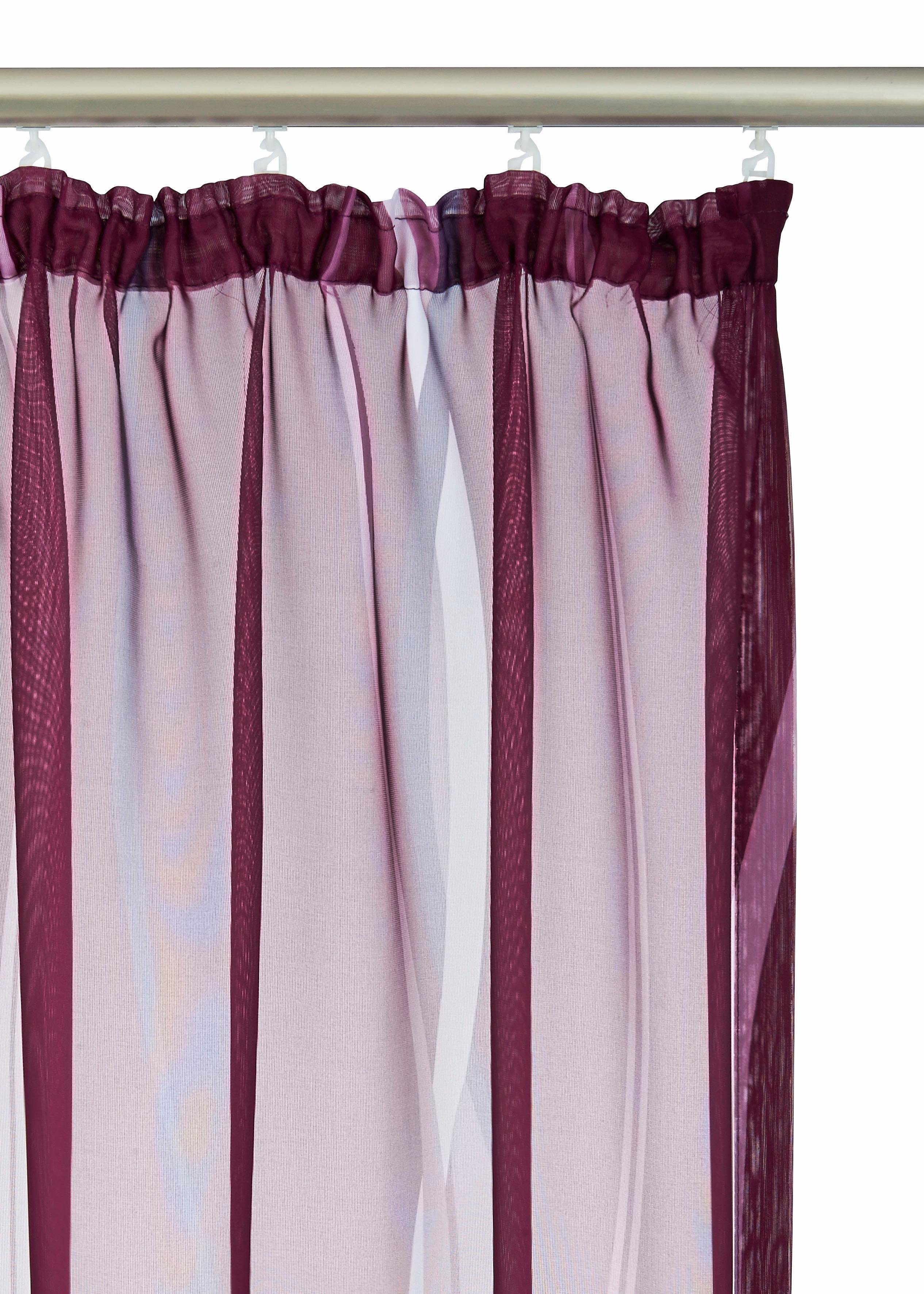 my home Gordijn Dimona set van 2, transparant, voile, polyester (2 stuks)