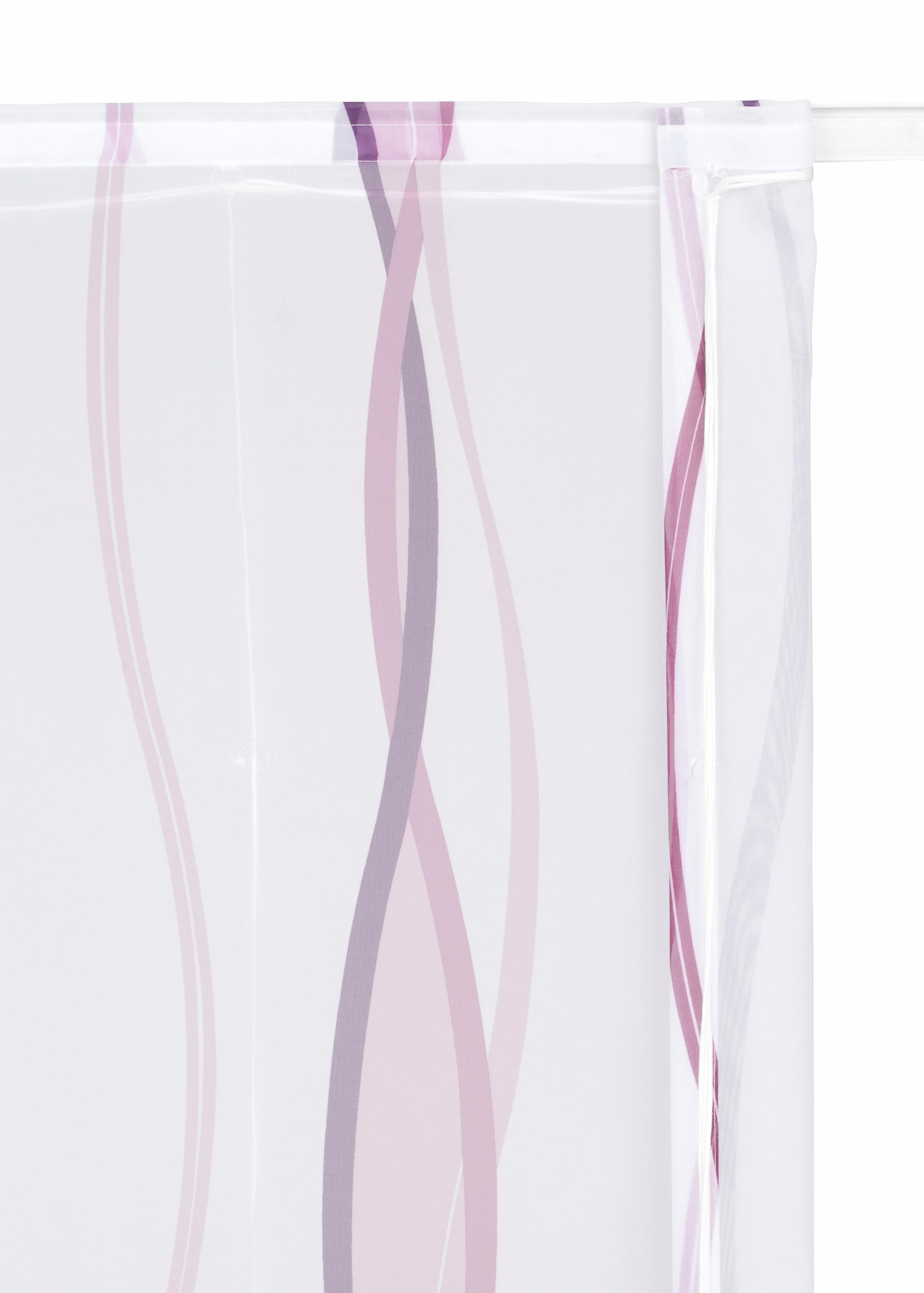 my home Romeins rolgordijn Dimona Transparant, voile, polyester, golven (1 stuk)