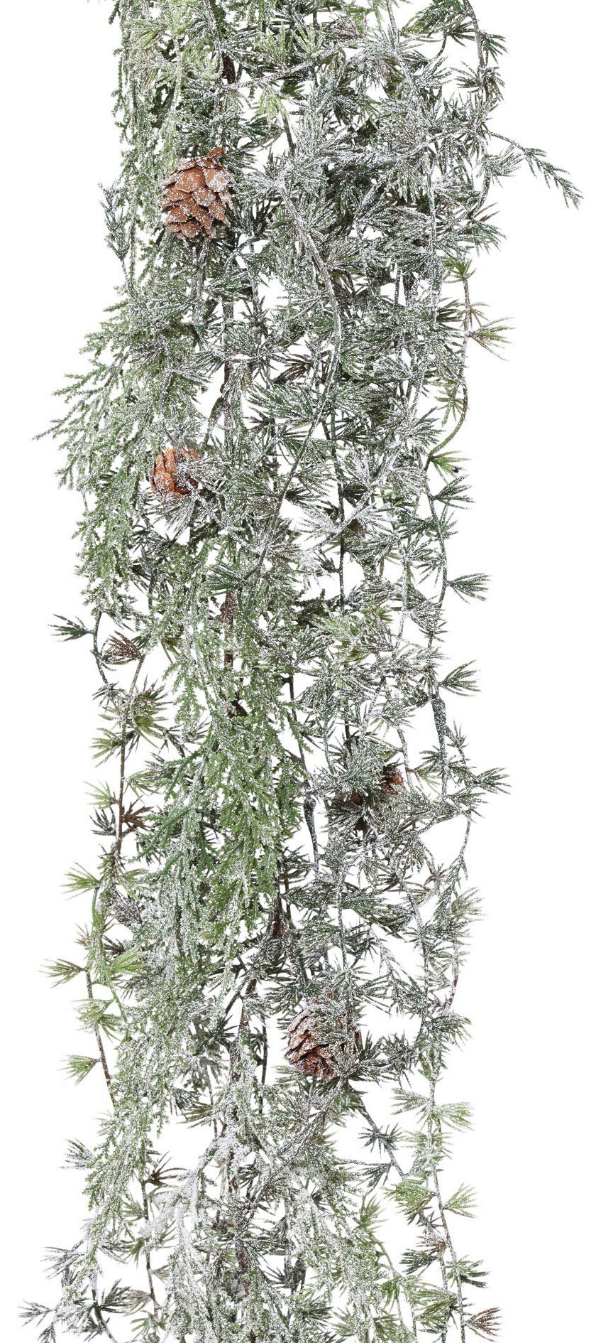 My home Winterse kunstplant Kerstversiering, kerstguirlande Guirlande, frozen, lengte 180 cm