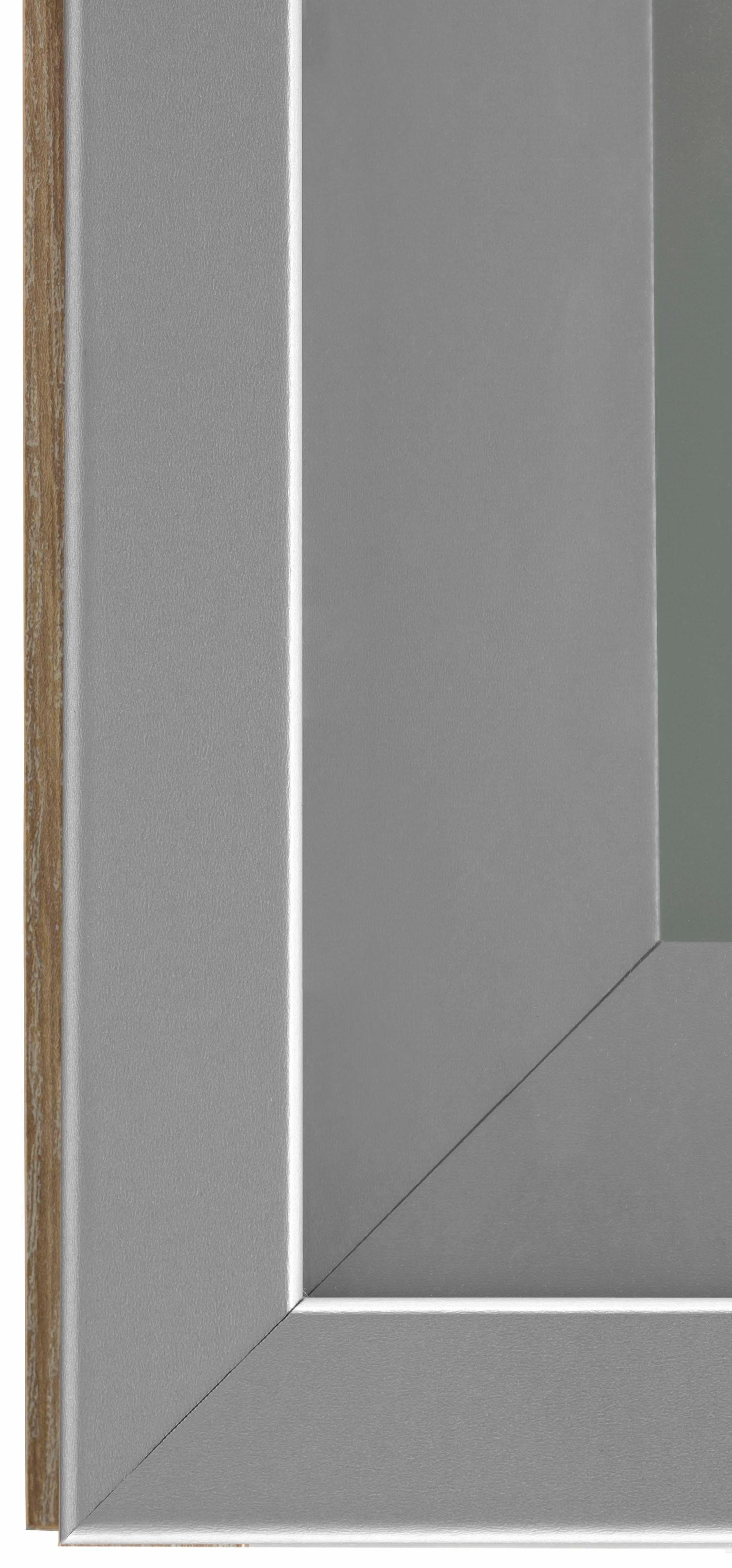 OPTIFIT Hangend kastje met glasdeur met glasdeurtje in aluminium-look, breedte 50 cm