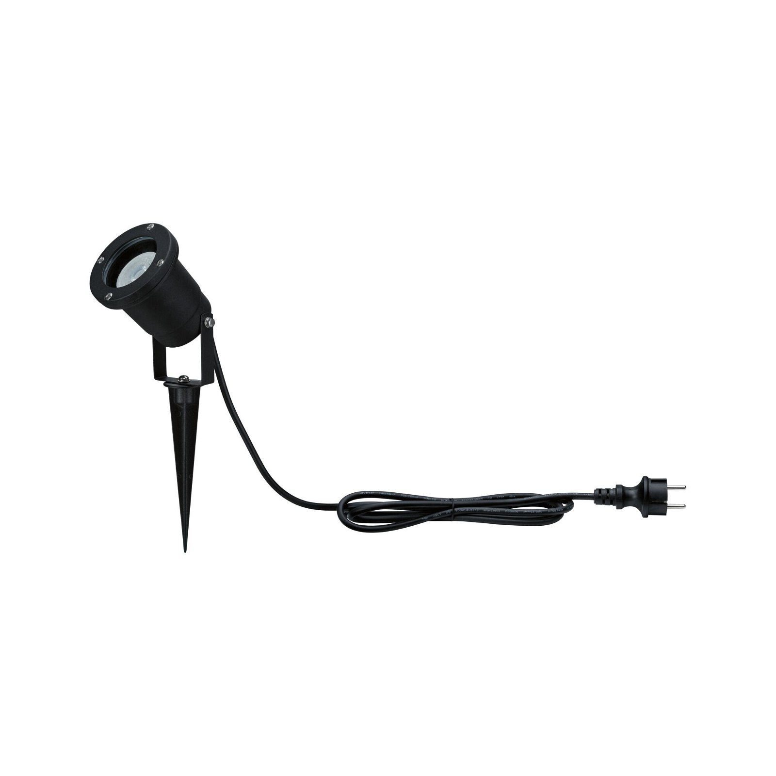 Paulmann Led-tuinlamp IP65 rond 92mm 2200K 4,3W 320lm 230V 38-38° Zwart Metaal (1 stuk)