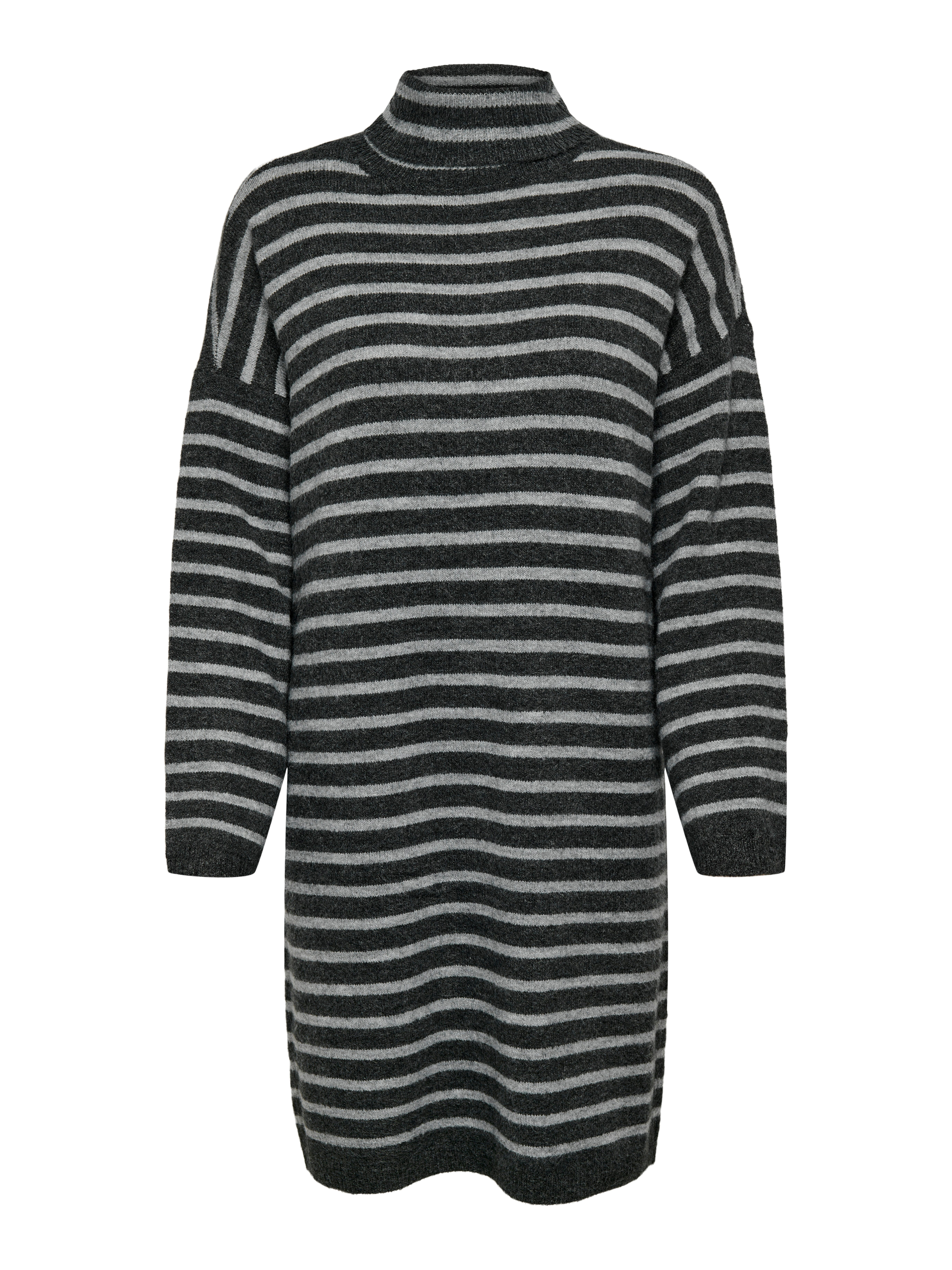 Only Gebreide jurk ONLTALIO LS STRIPE ROLLNECK DRESS BF KNT