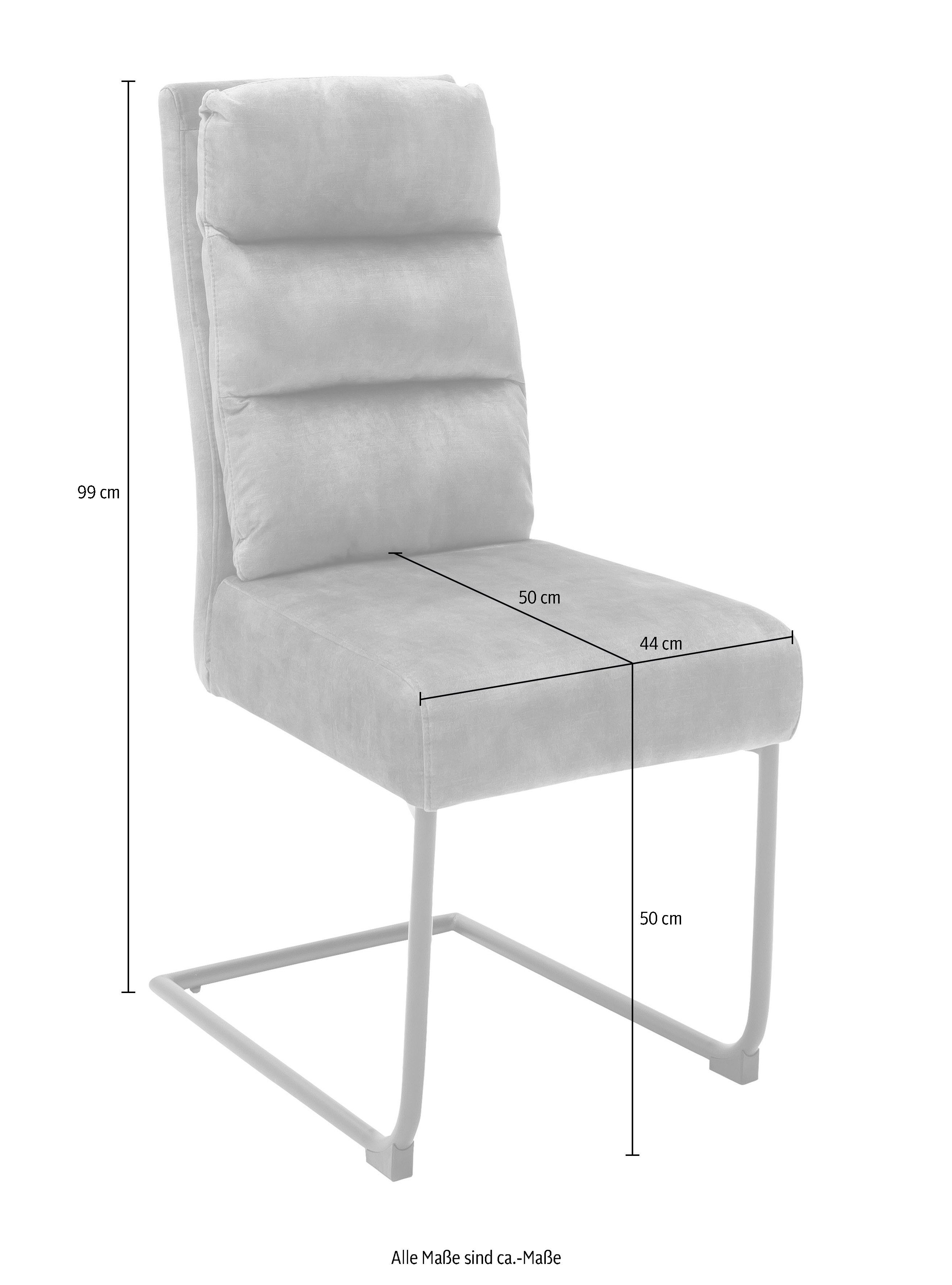 MCA furniture Vrijdragende stoel Lampang set van 2, stoel met bekleding in vintage-look, belastbaar tot 120 kg (set, 2 stuks)