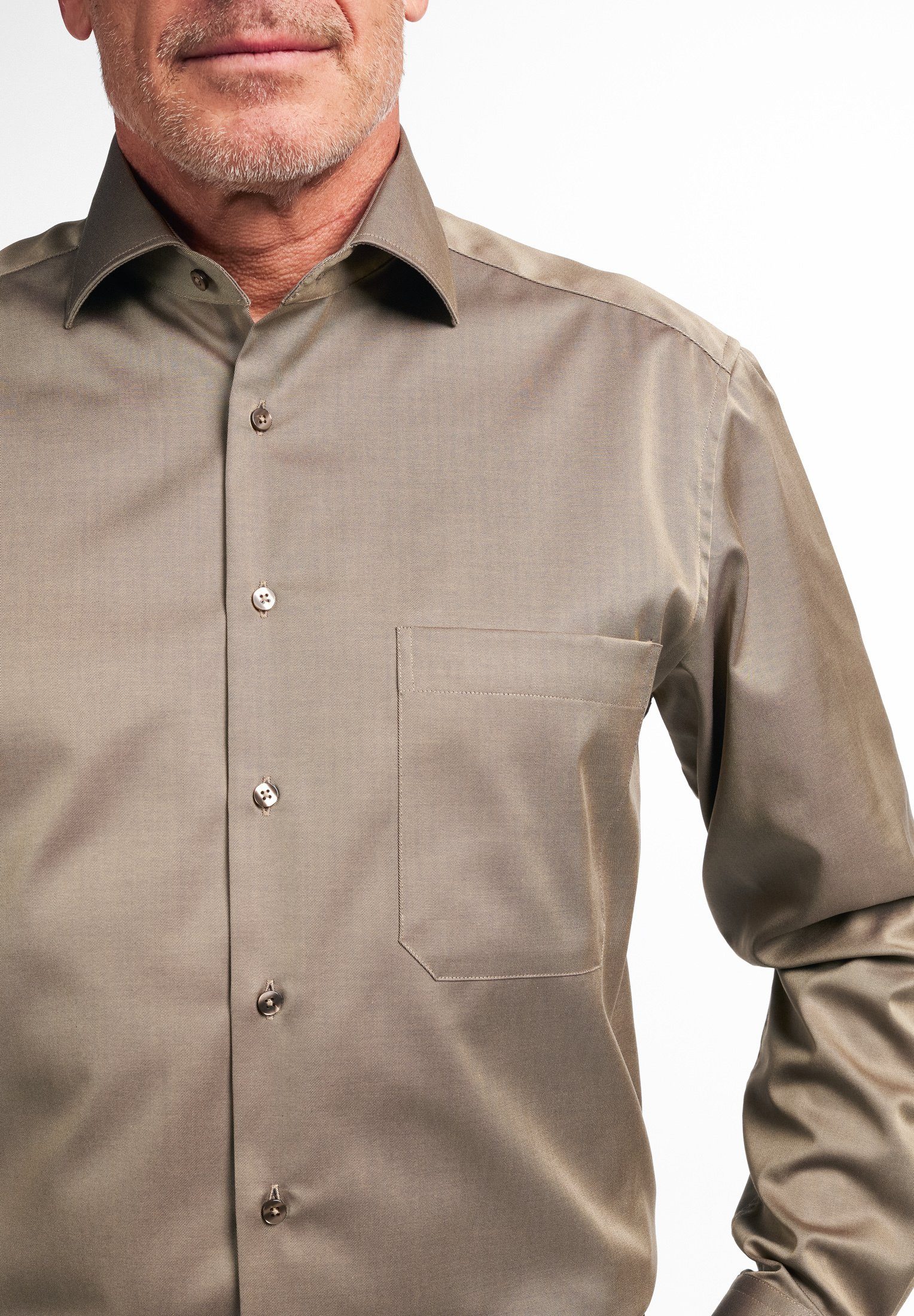 Eterna Overhemd met lange mouwen Comfort fit NON IRON (strijkvrij)