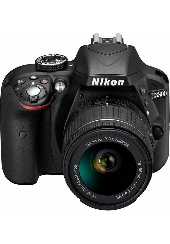 Nikon D3300 Kit spiegelreflexcamera, AF-P DX NIKKOR 18-55 mm 1:3,5-5,6 G VR zoom, incl. tas Nikon D3300 Kit spiegelreflexcamera, AF-P DX NIKKOR 18-55 mm 1:3,5-5,6 G VR zoom, incl. tas