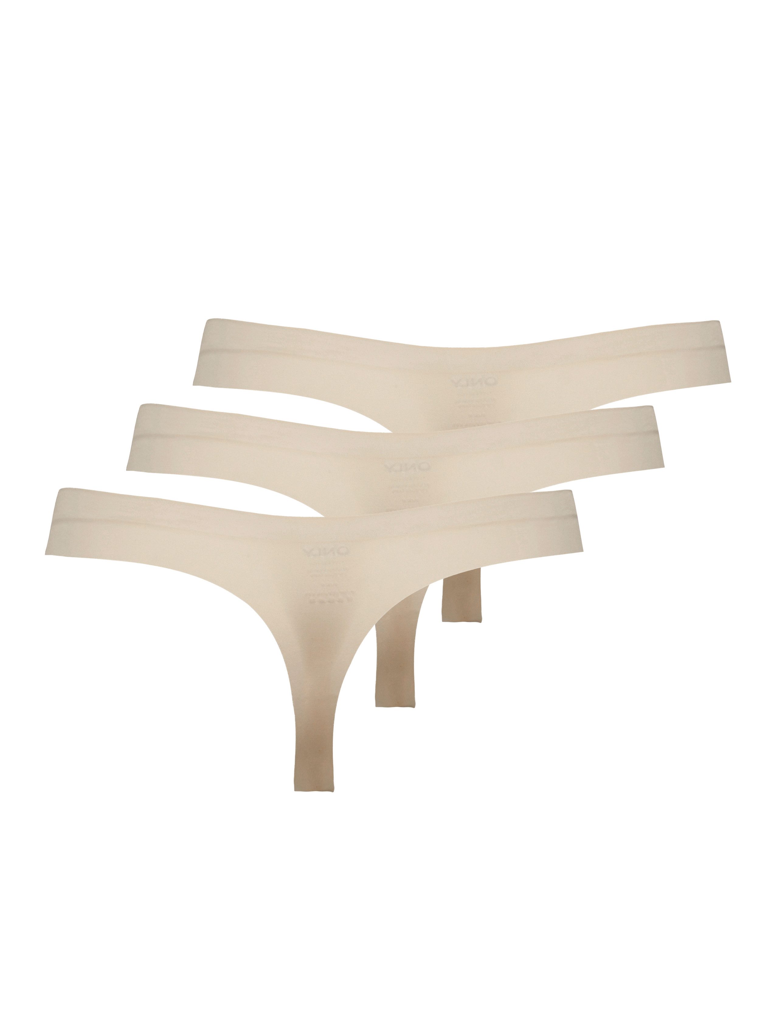 Only T-string ONLTRACY BONDED THONG NOOS 3-PK (set, 3 stuks)