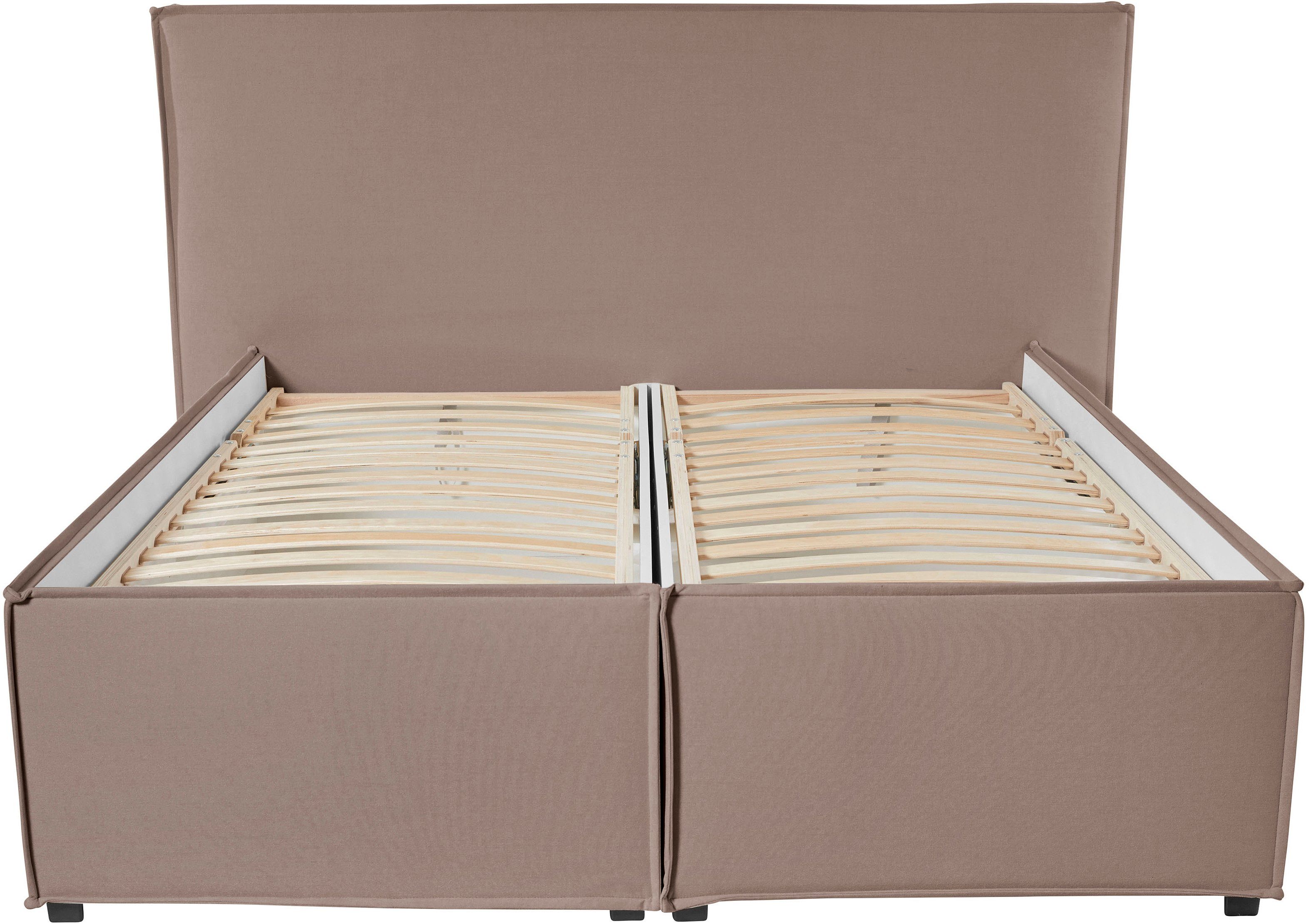 LeGer Home by Lena Gercke Gestoffeerd bed Isaline naar keuze zonder matras of met 3 matrassoorten, hoofdbordhoogte 107 cm