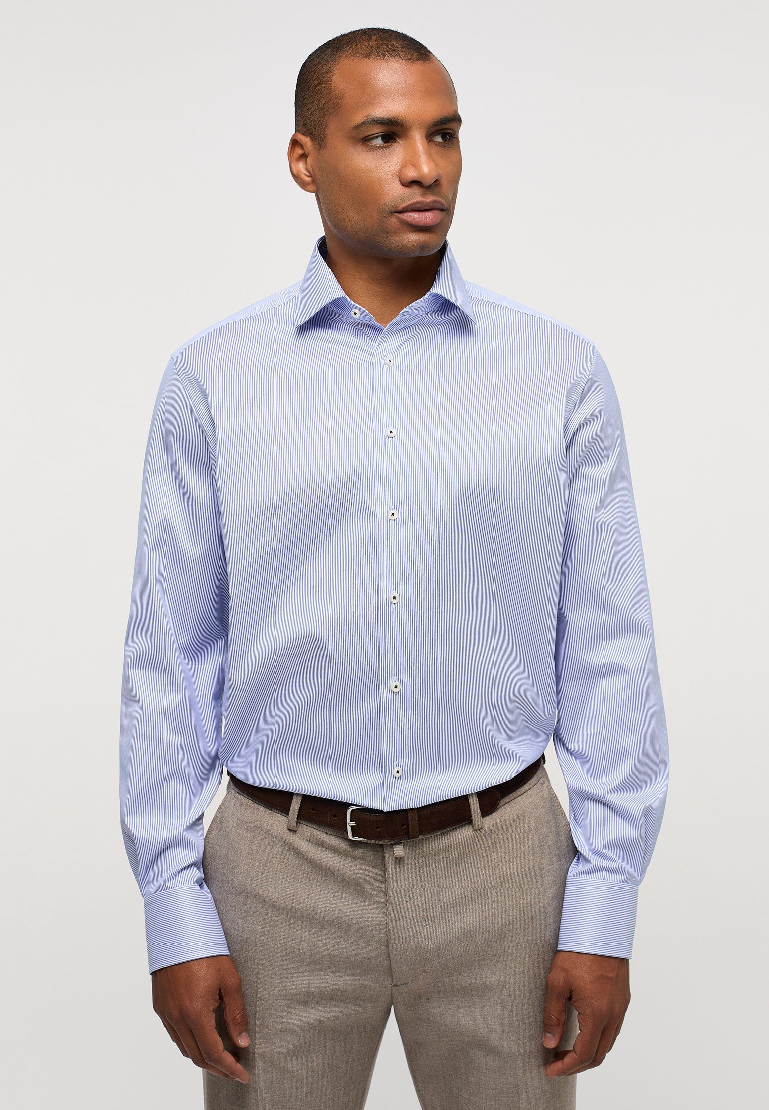 Eterna Overhemd met lange mouwen MODERN FIT heren overhemden maat 39 blauw