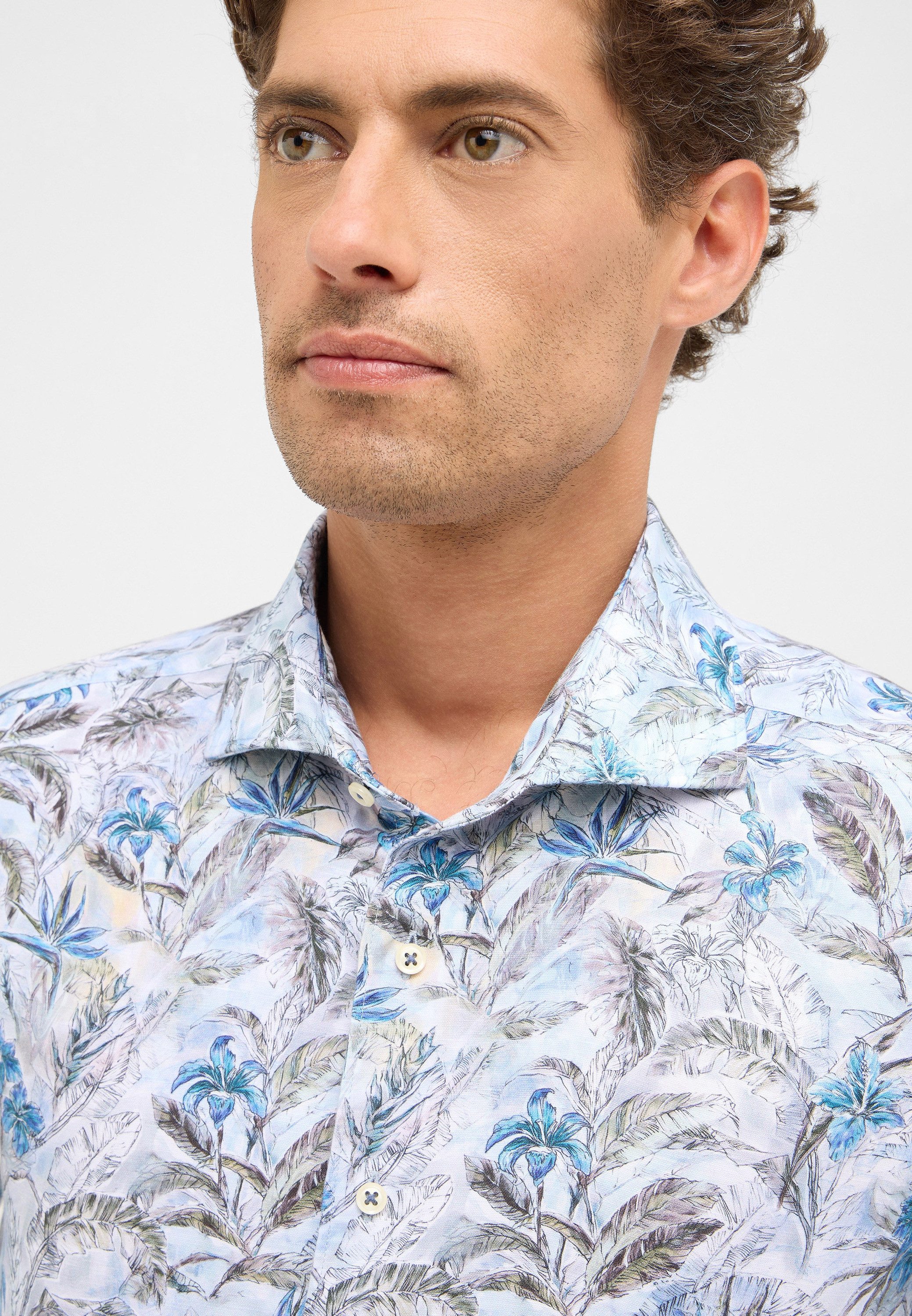Eterna Overhemd met lange mouwen Slim fit EASY IRON (gemakkelijk te strijken)
