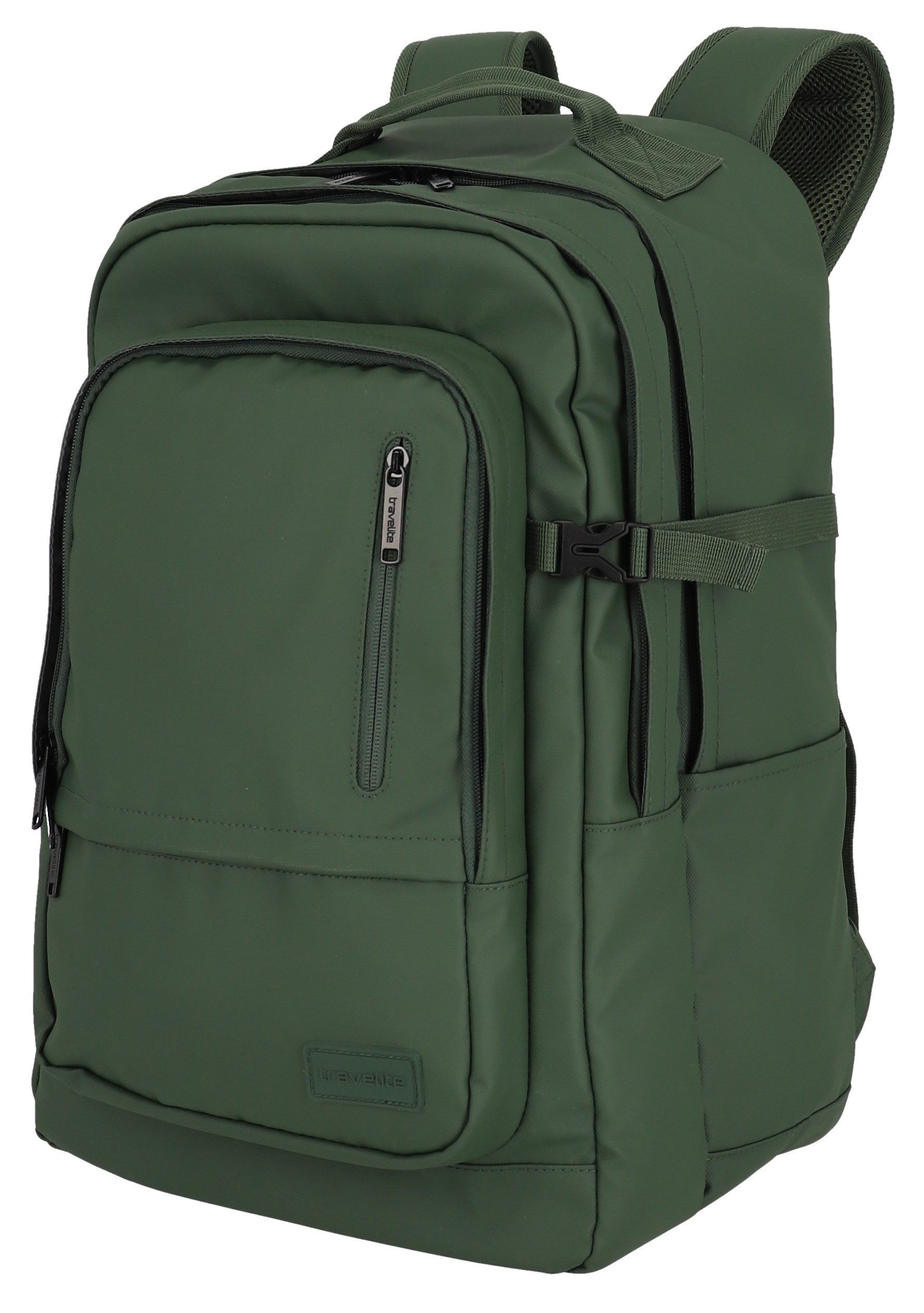 travelite Vrijetijdsrugzak BASICS rugzak zeildoek Schoolrugzak werkrugzak reiserugzak met 15 6 inch laptopvak