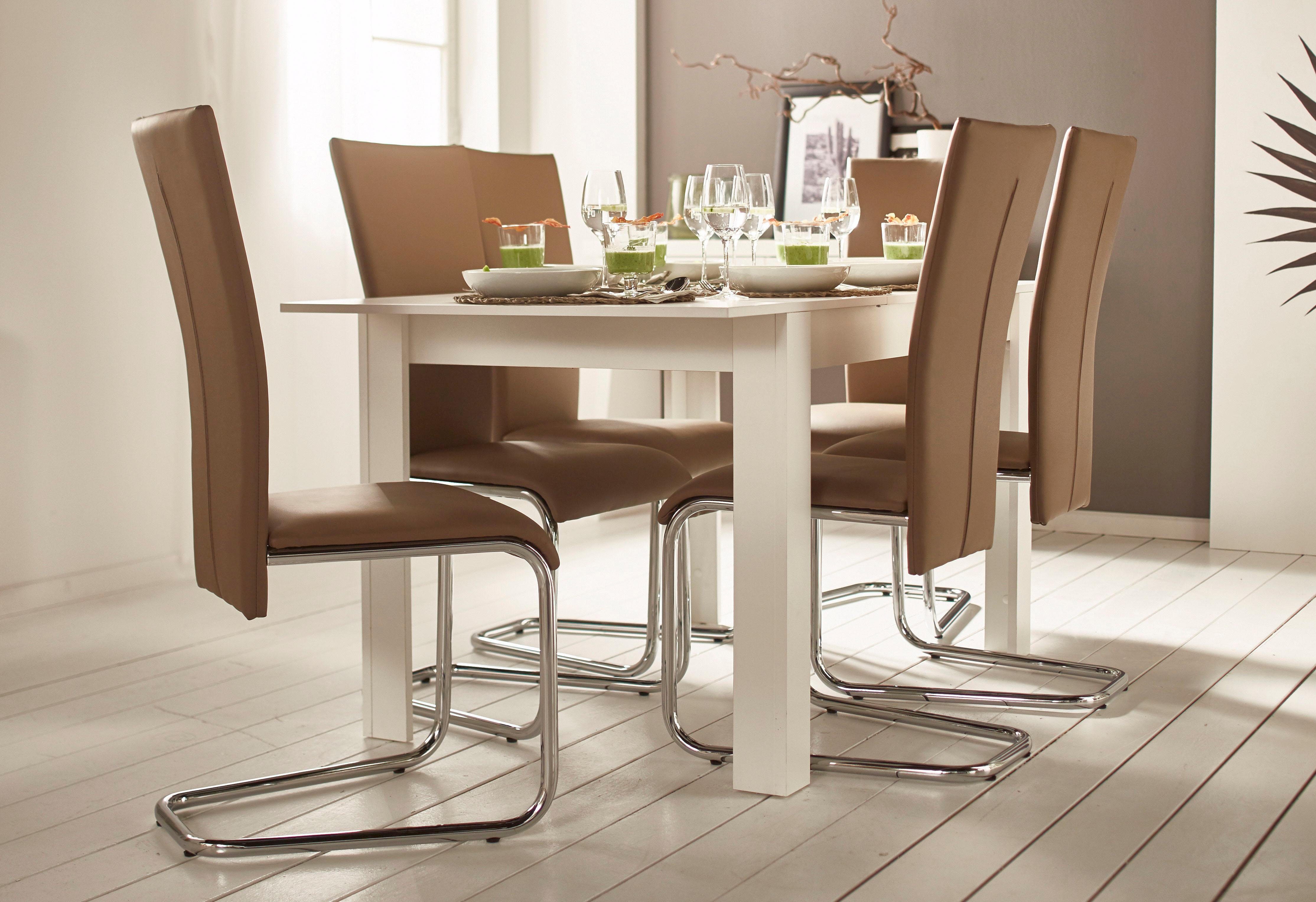 Mäusbacher Eettafel Breedte 80/110/120 cm met lade