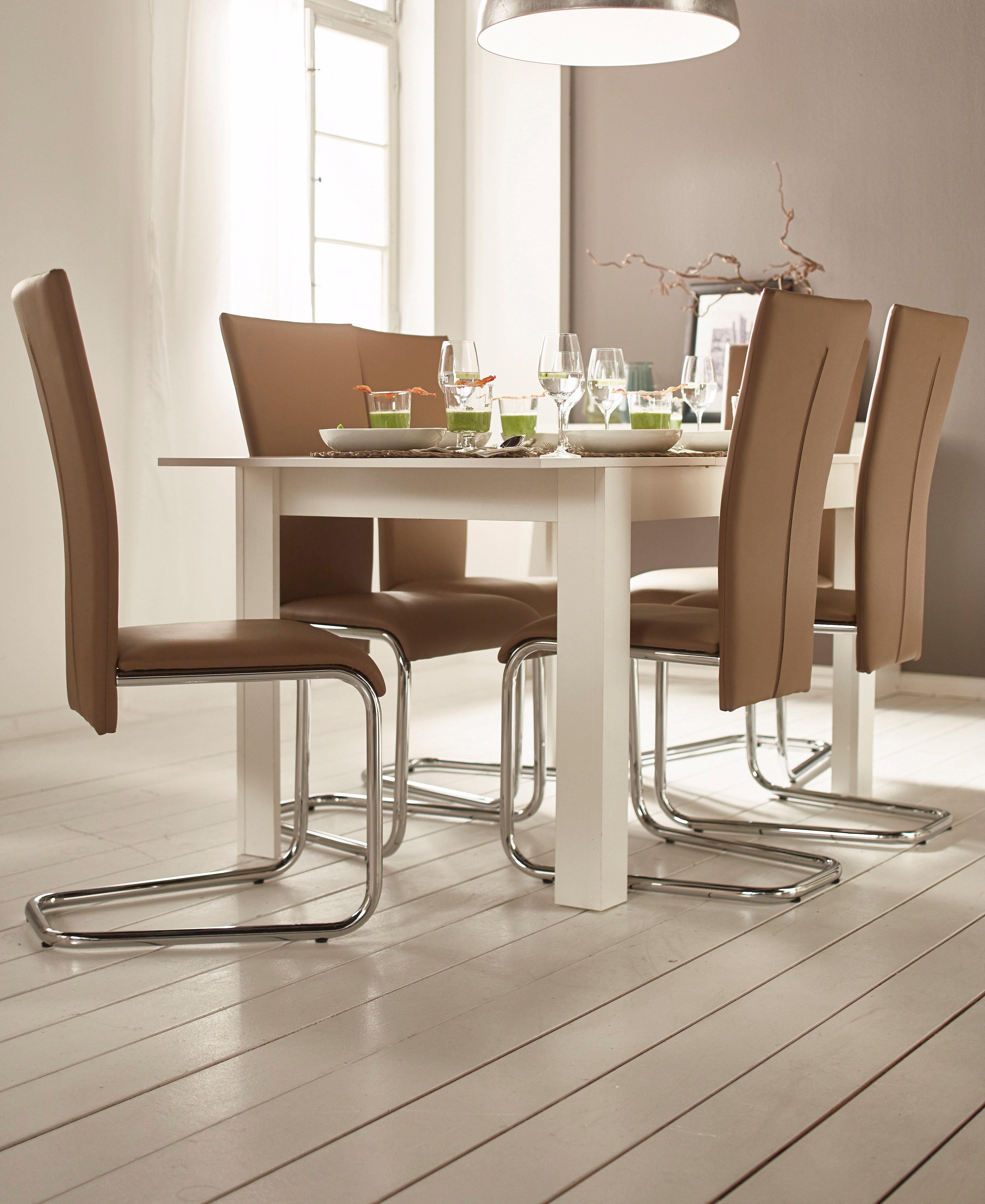 Mäusbacher Eettafel Breedte 80/110/120 cm met lade