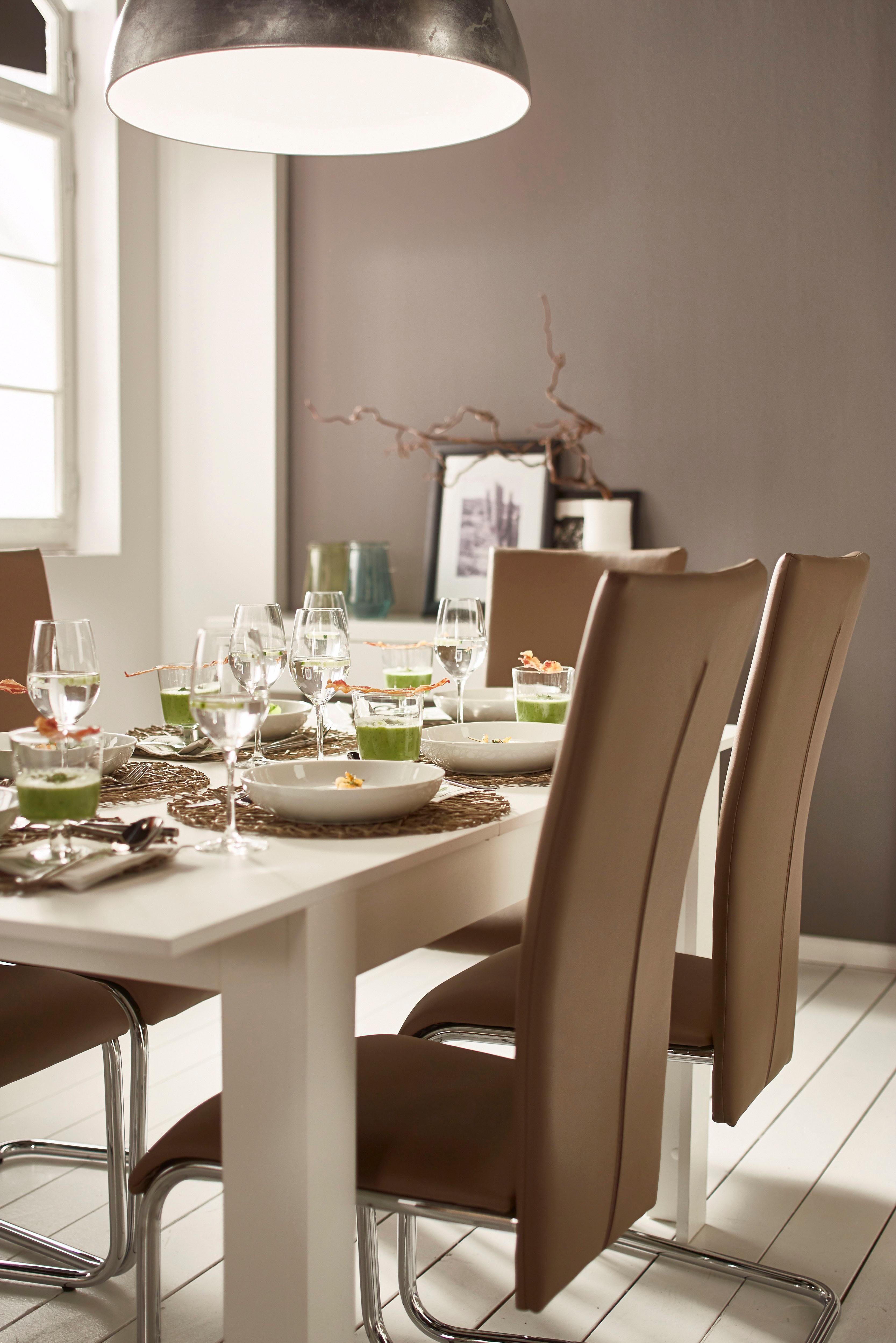 Mäusbacher Eettafel Breedte 80/110/120 cm met lade