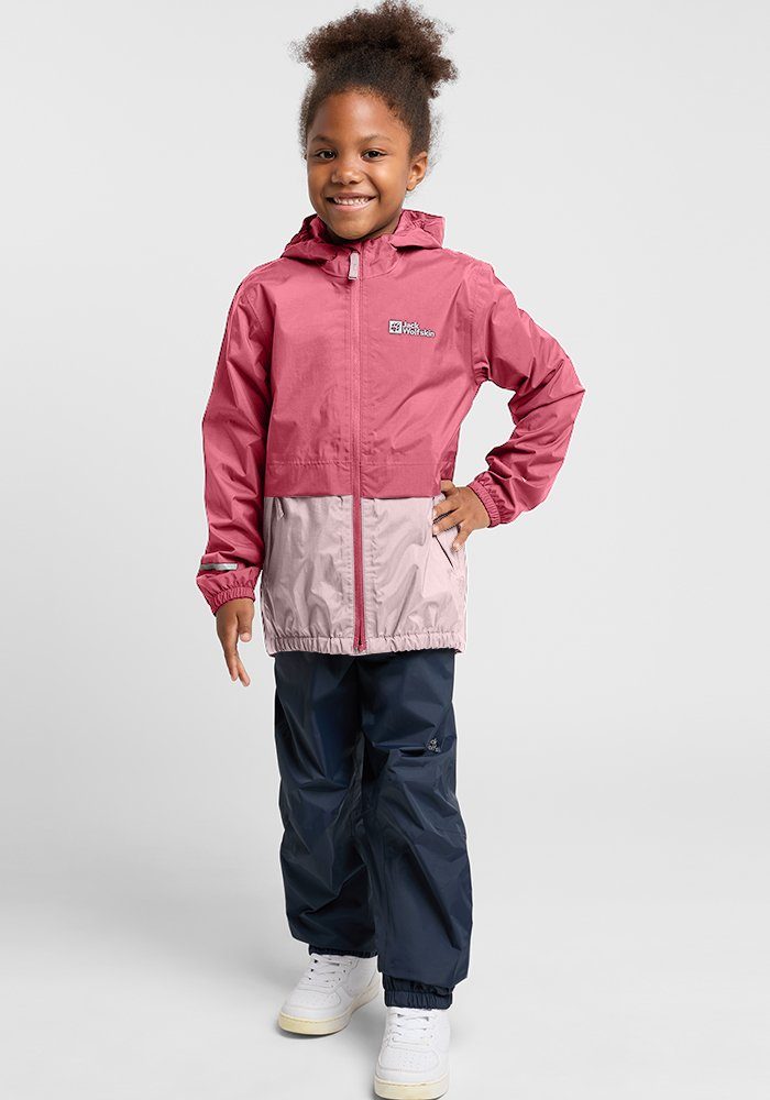 Jack Wolfskin Regenjack RAINY DAYS 2L JKT K kinderen jassen maat 104 roze