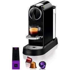 nespresso koffiecapsulemachine citiz en 167.b van delonghi, black, inclusief welkomstpakket met 14 capsules zwart