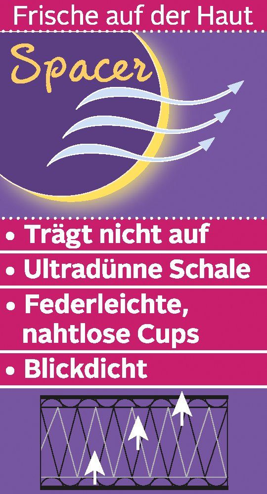 Lascana Bh met steuncups Invisible Pink met spacer-schalen, perfect onder witte kleding