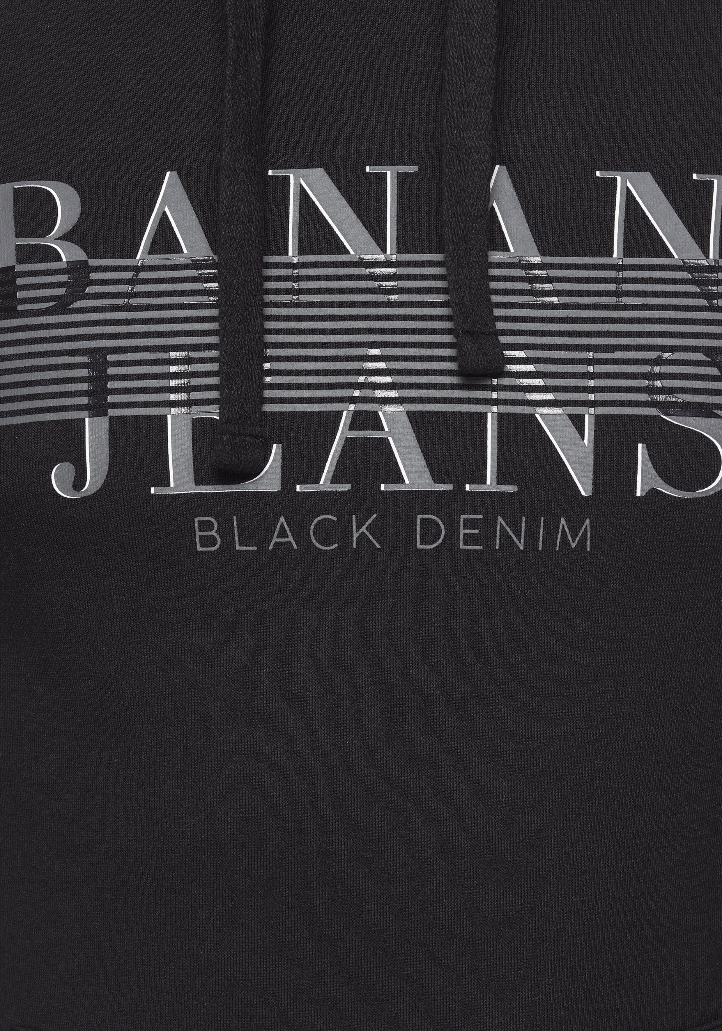 Bruno Banani Hoodie smalle pasvorm, bedrukt ontwerp, van katoenmix