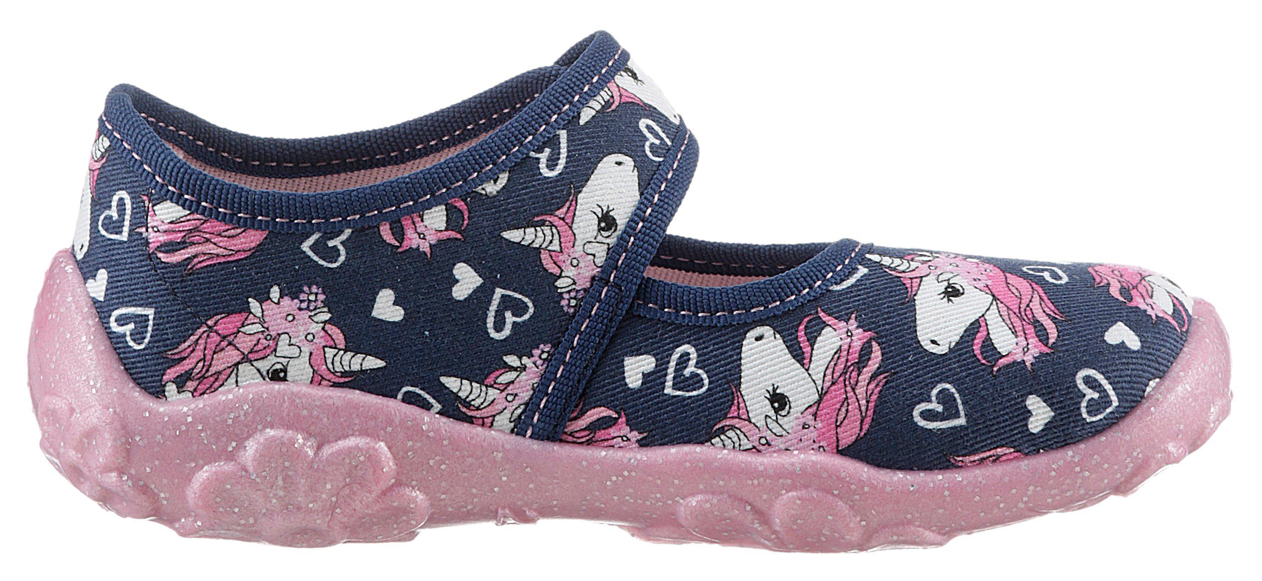 Superfit Pantoffels BONNY WMS: middel Kinderschoen met eenhoornmotief, maat sjabloon om te downloaden